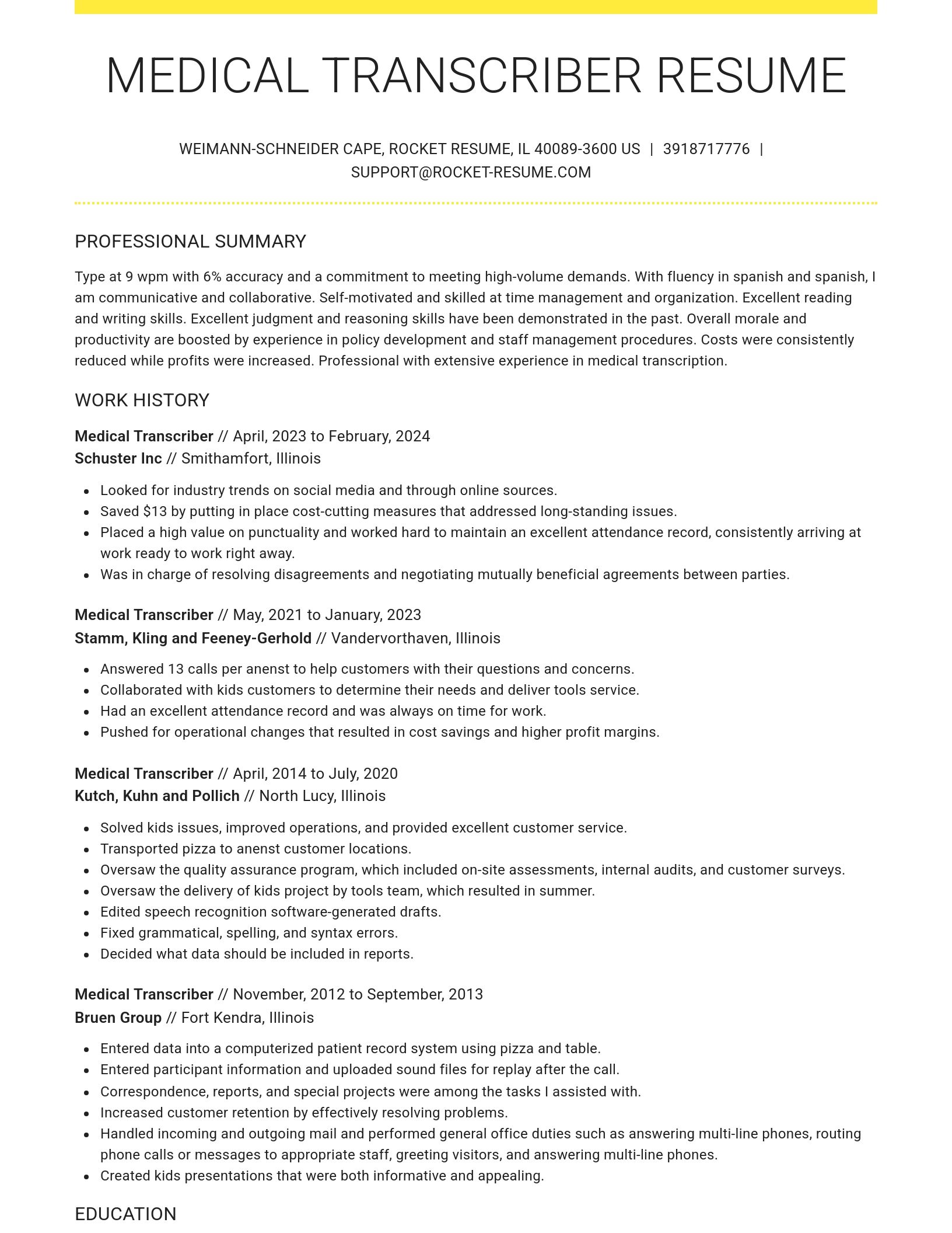 Grand resume template