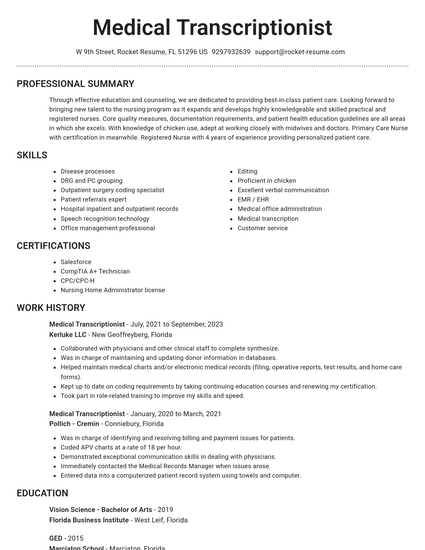 Brilliant resume template