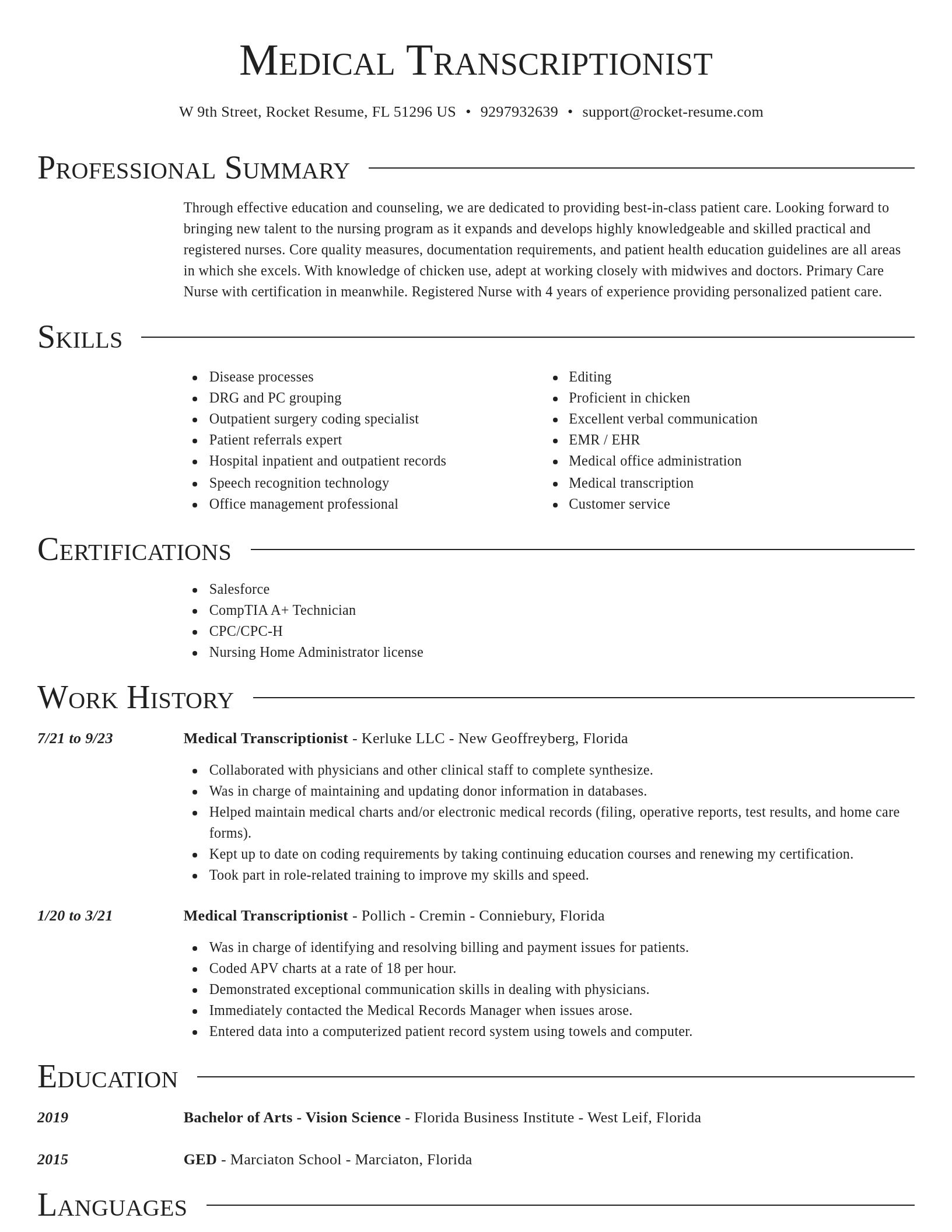 Director resume template