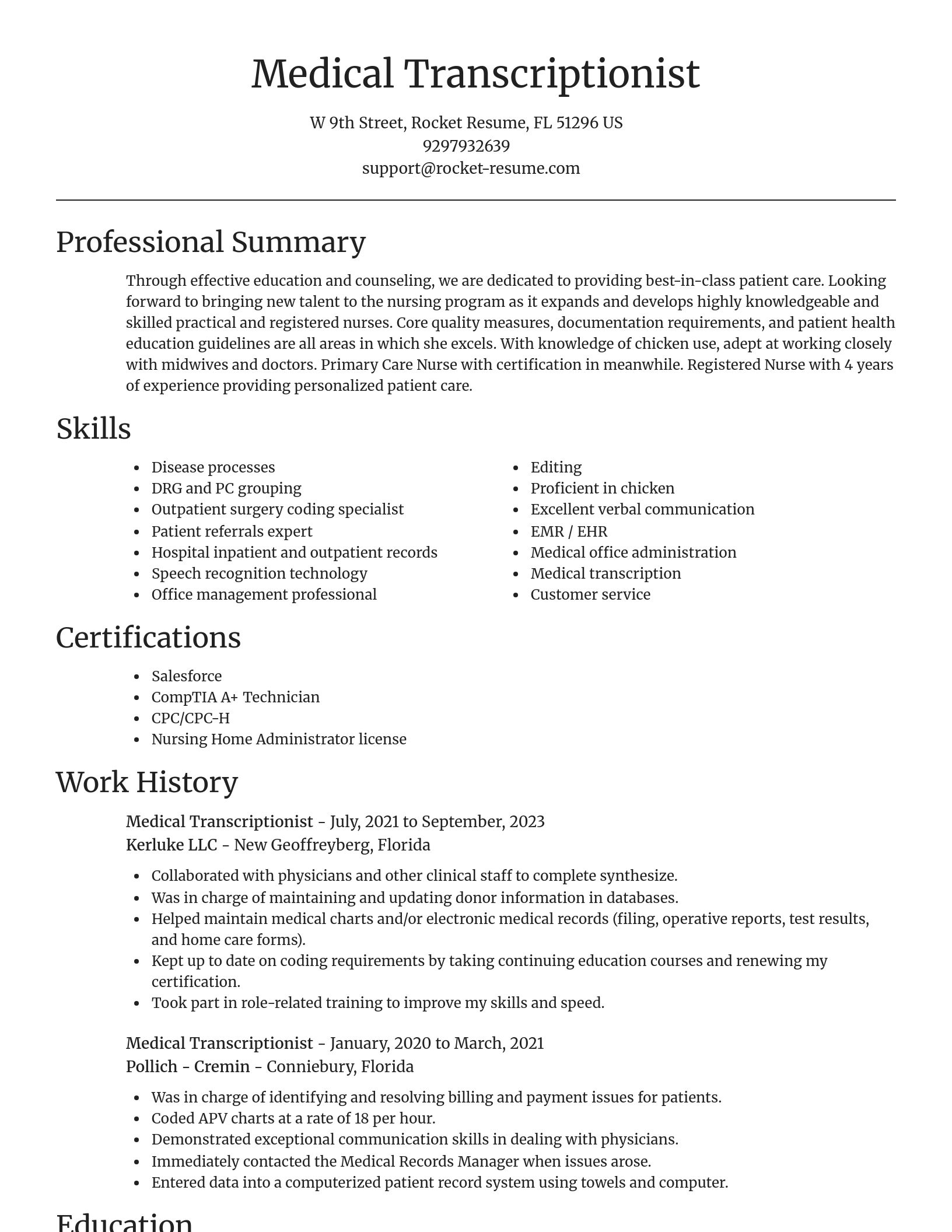 Focal Point resume template