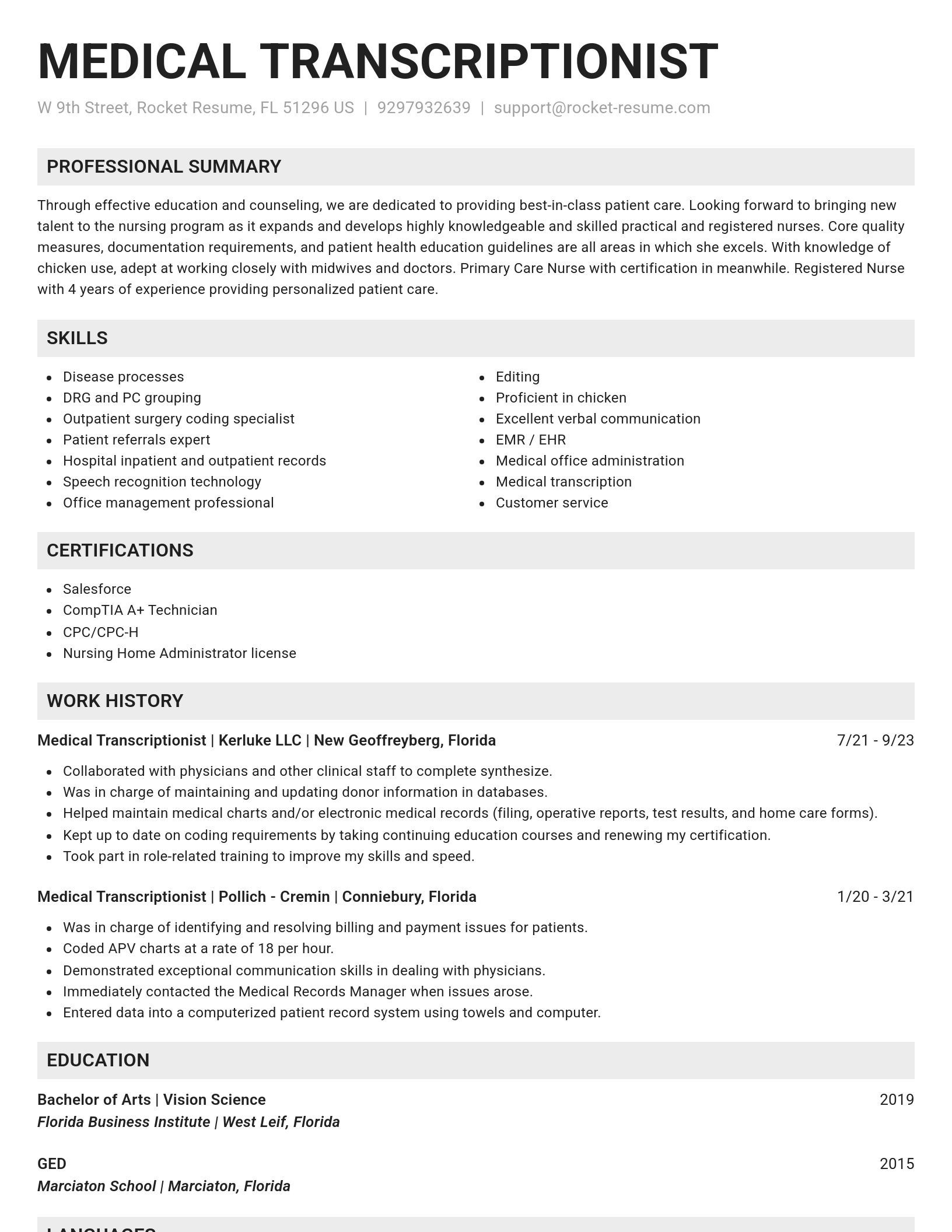 Genius resume template