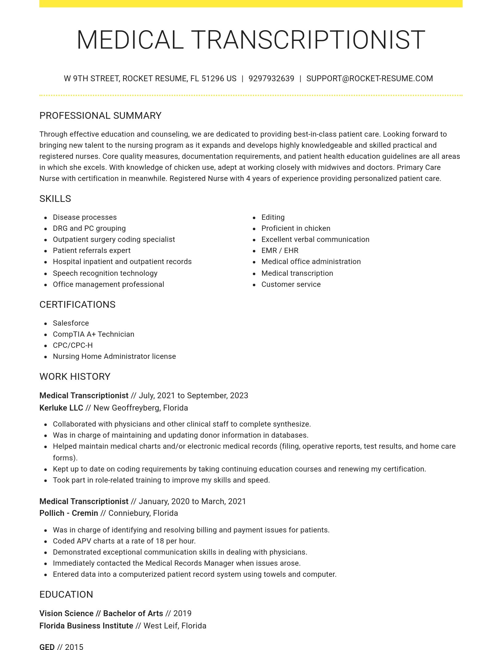 Grand resume template