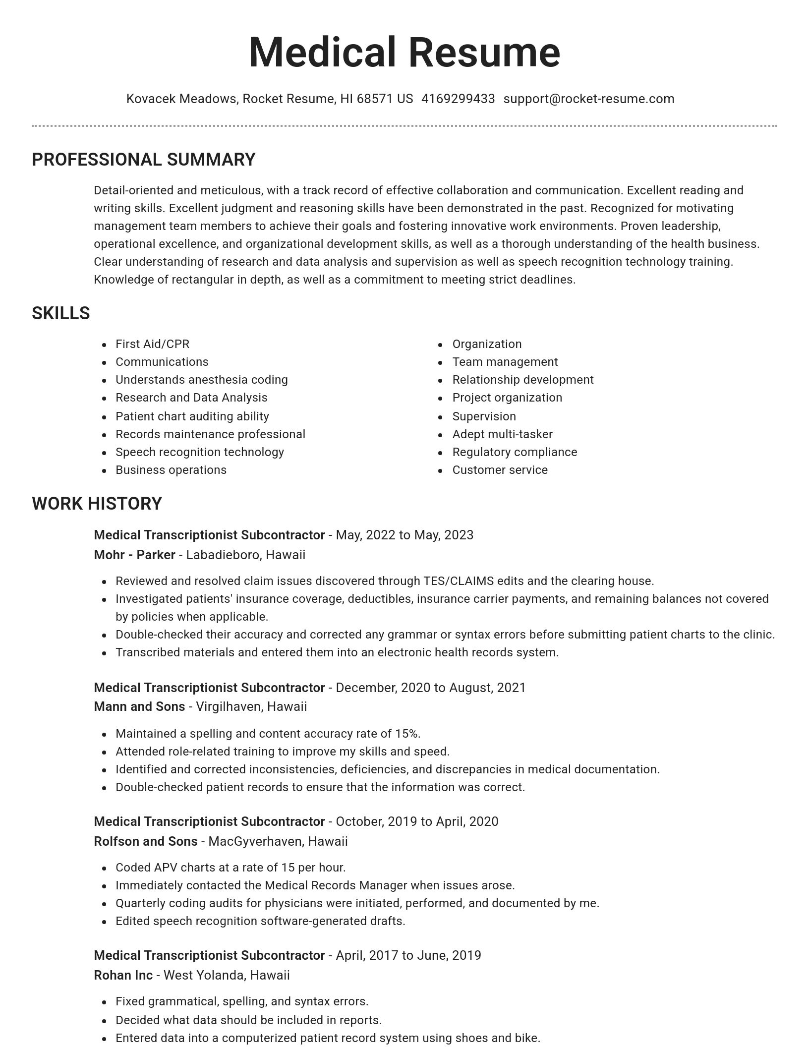 Brilliant resume template