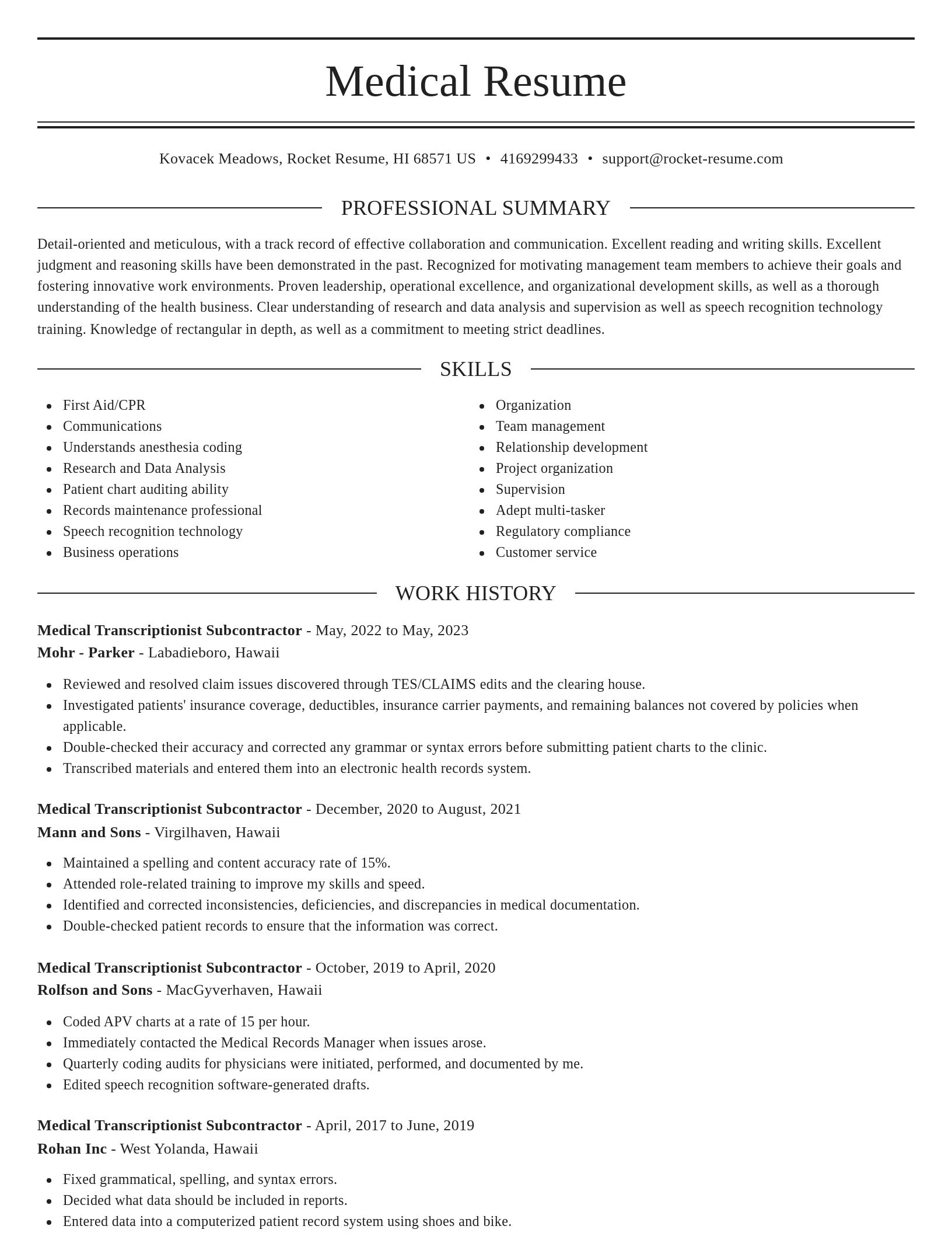 Elegant resume template