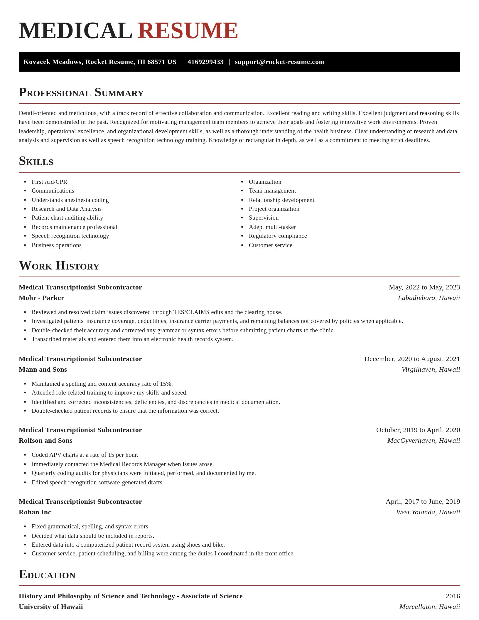 Exquisite resume template
