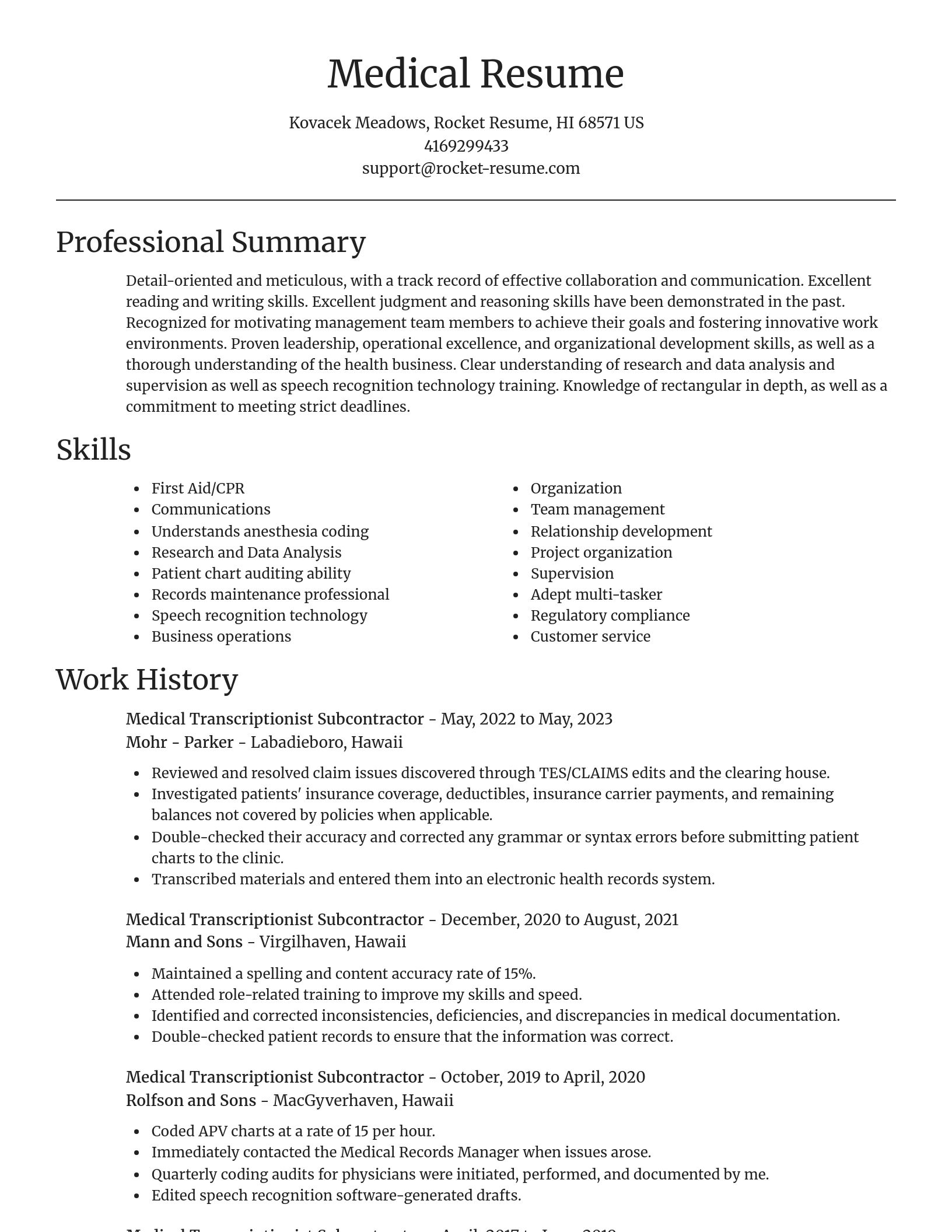 Focal Point resume template