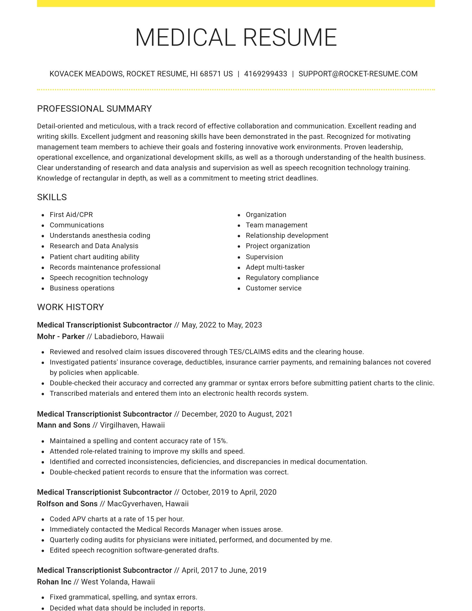 Grand resume template