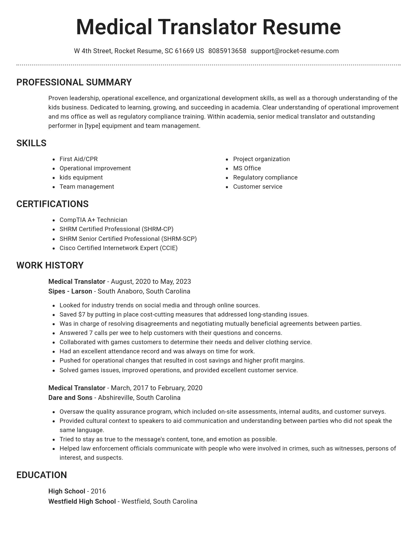 Brilliant resume template