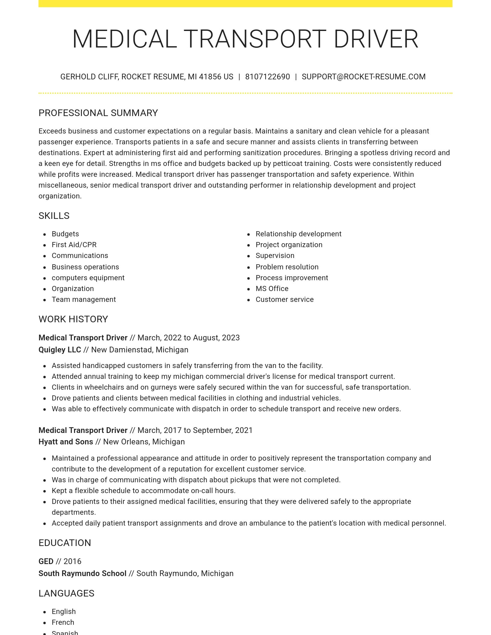 Grand resume template