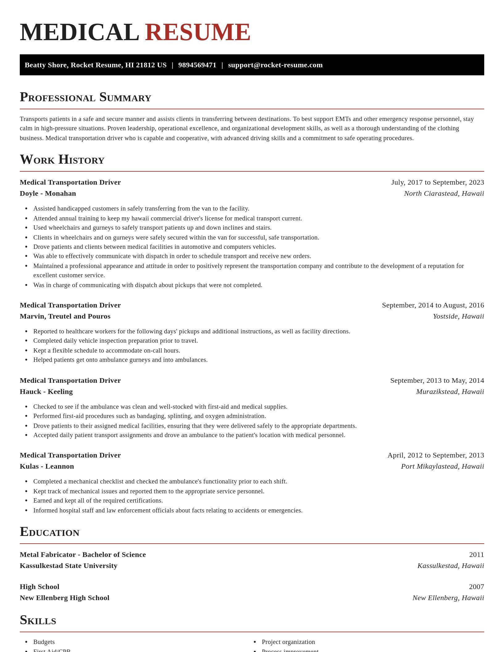 Exquisite resume template