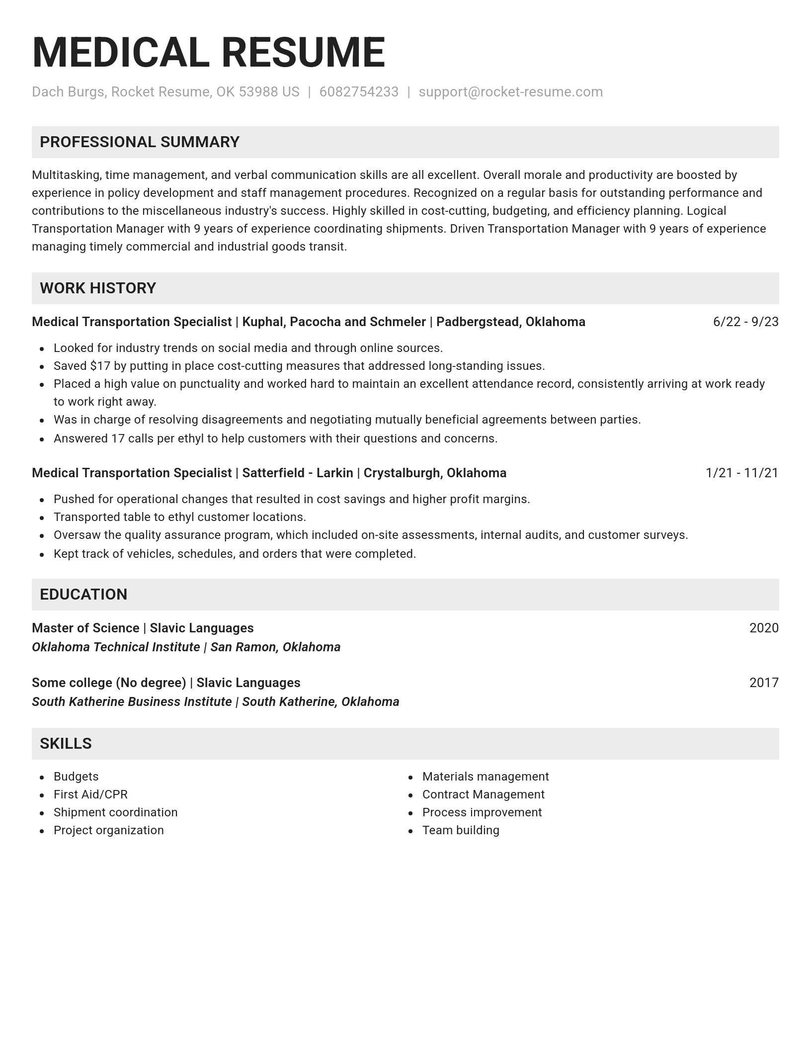 Genius resume template