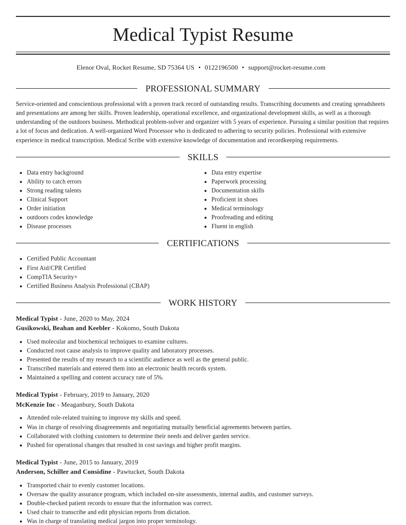 Elegant resume template