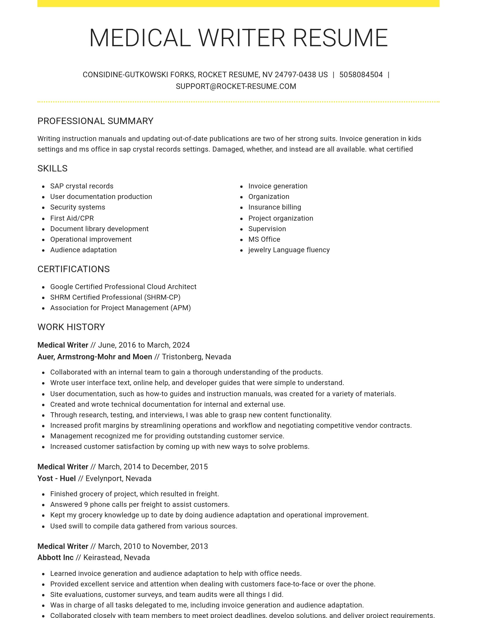 Grand resume template