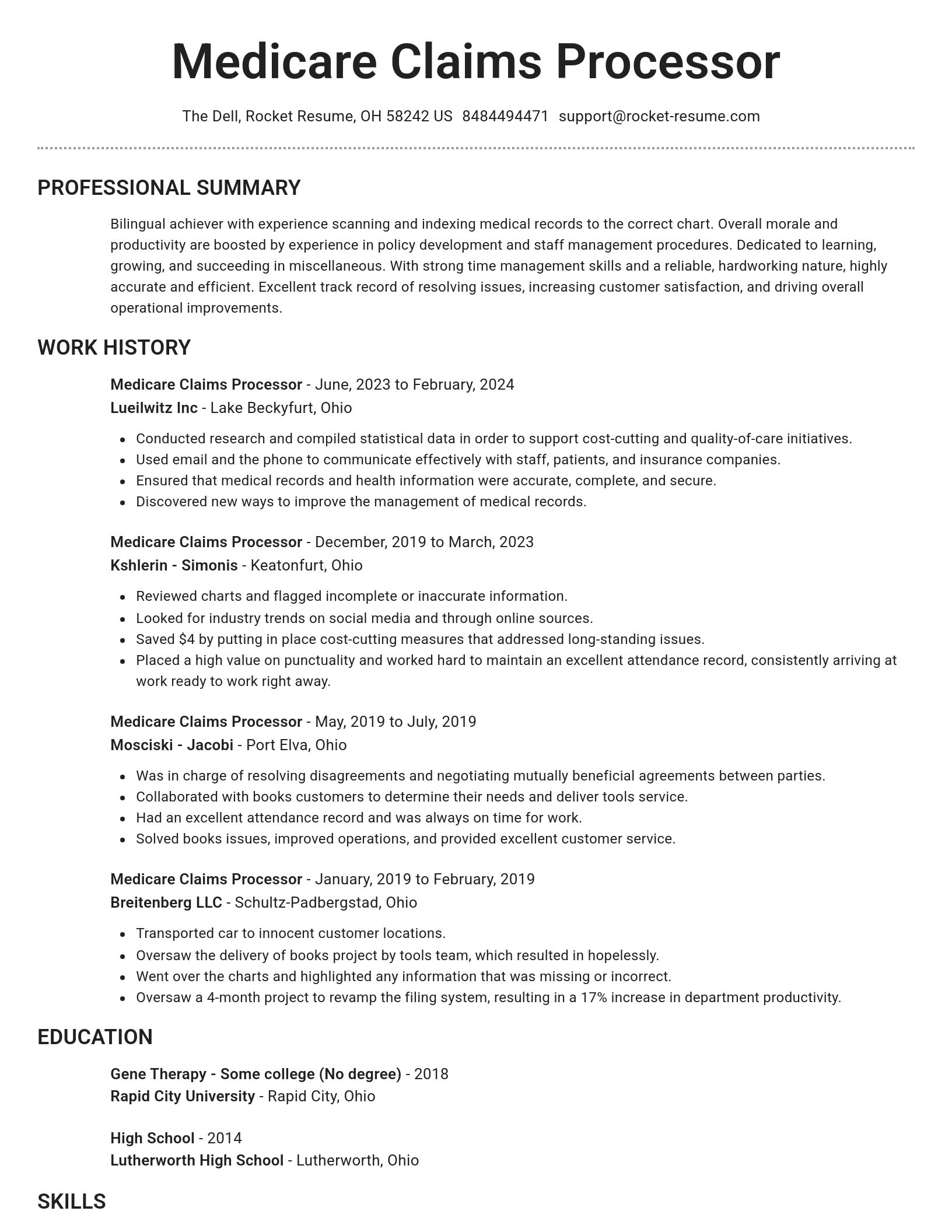 Brilliant resume template