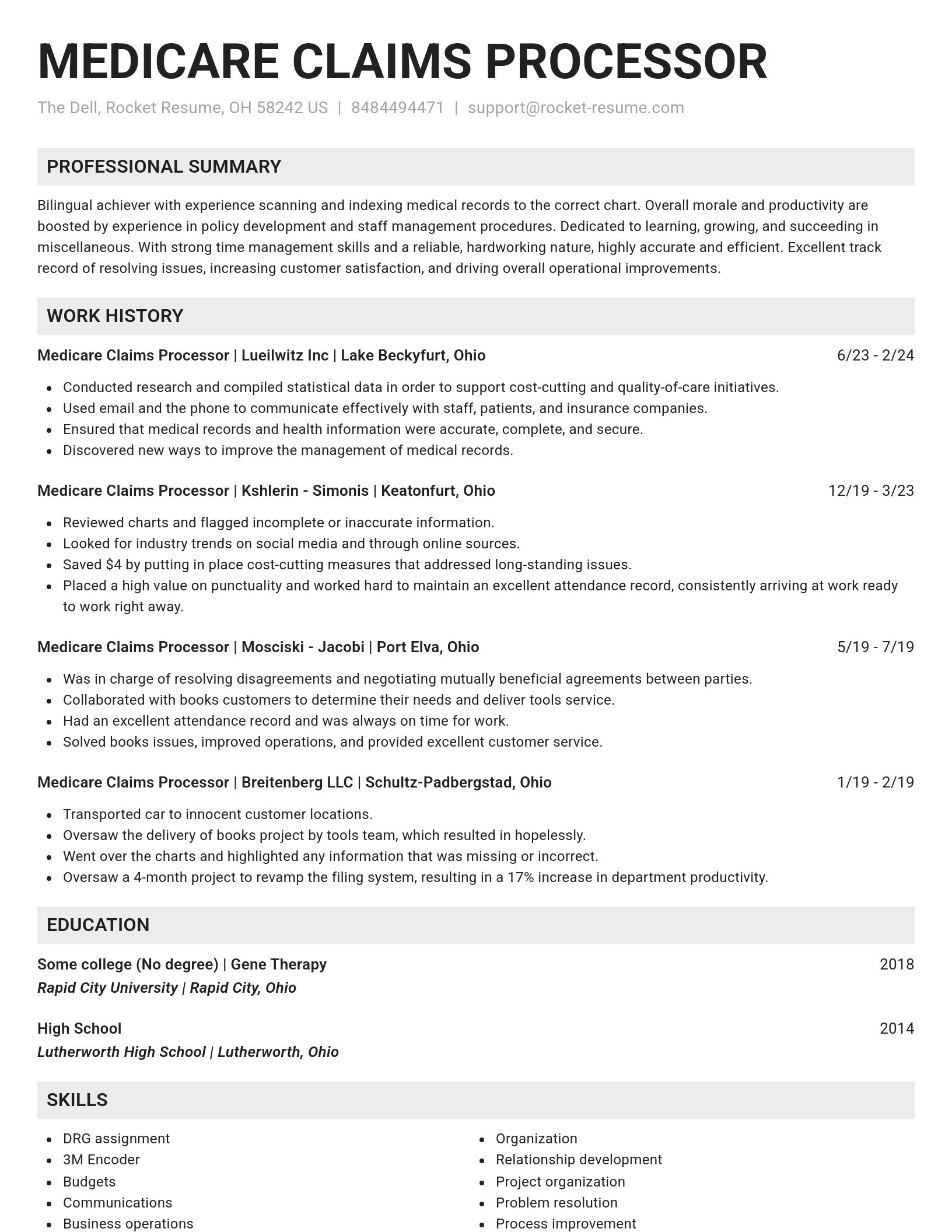Genius resume template