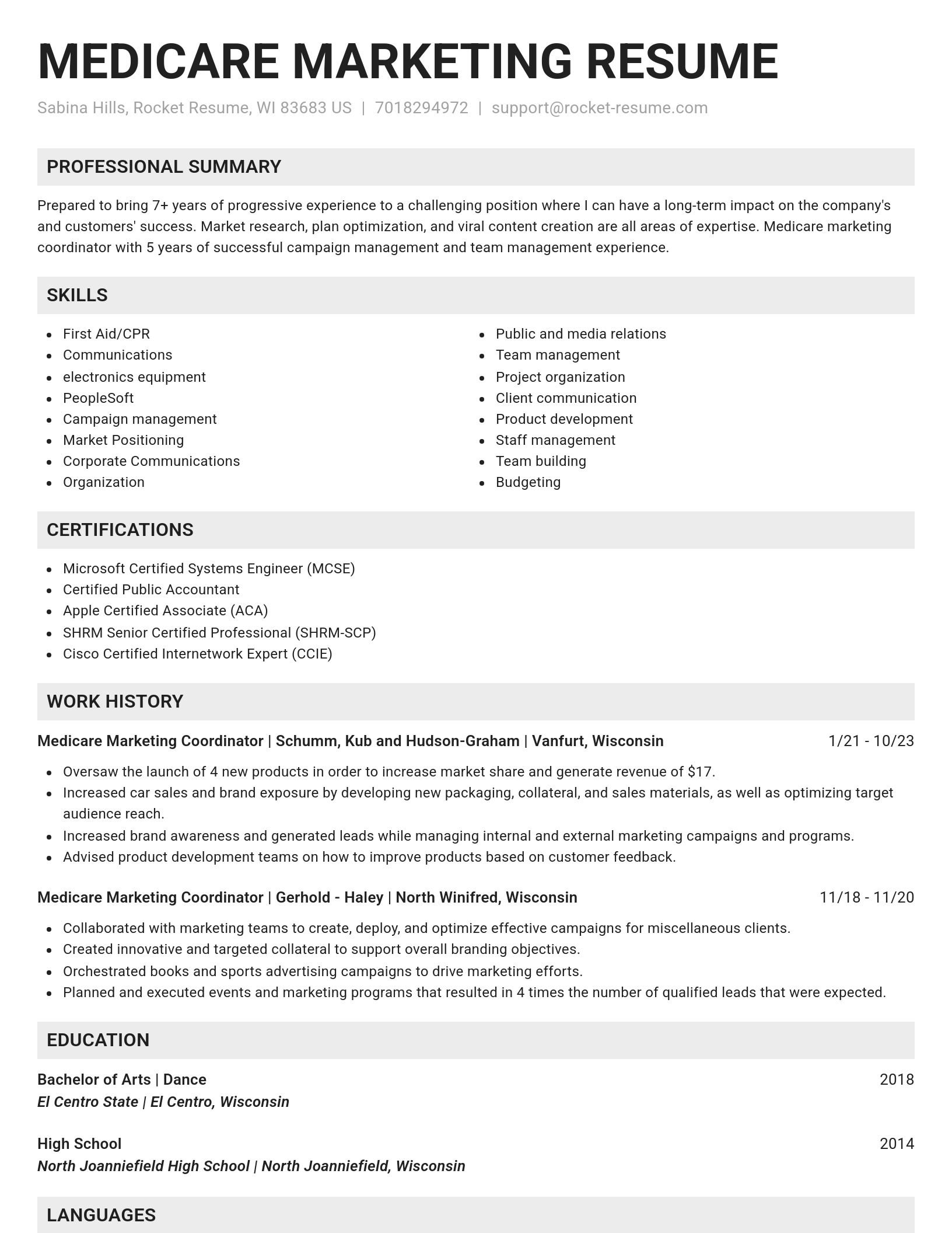 Genius resume template