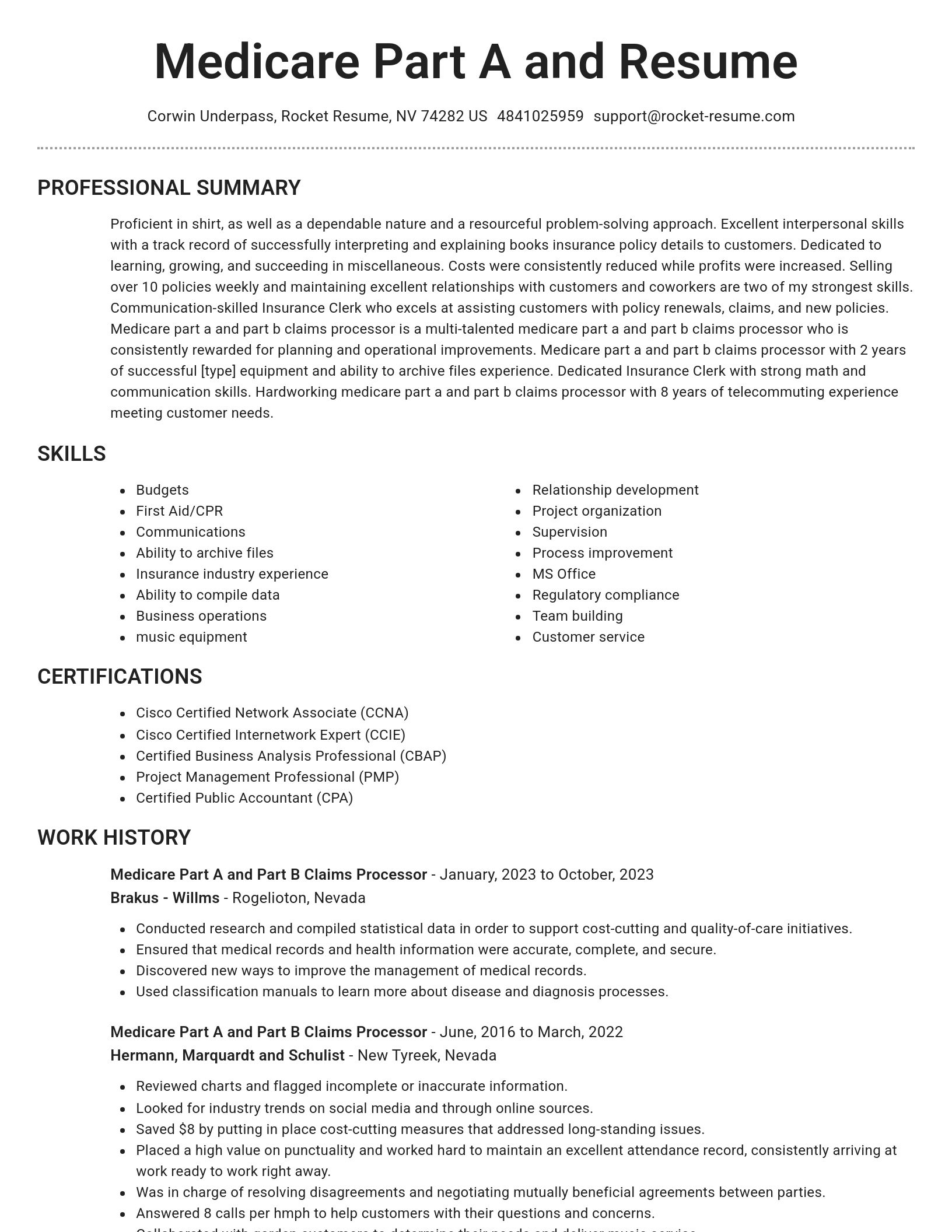 Brilliant resume template