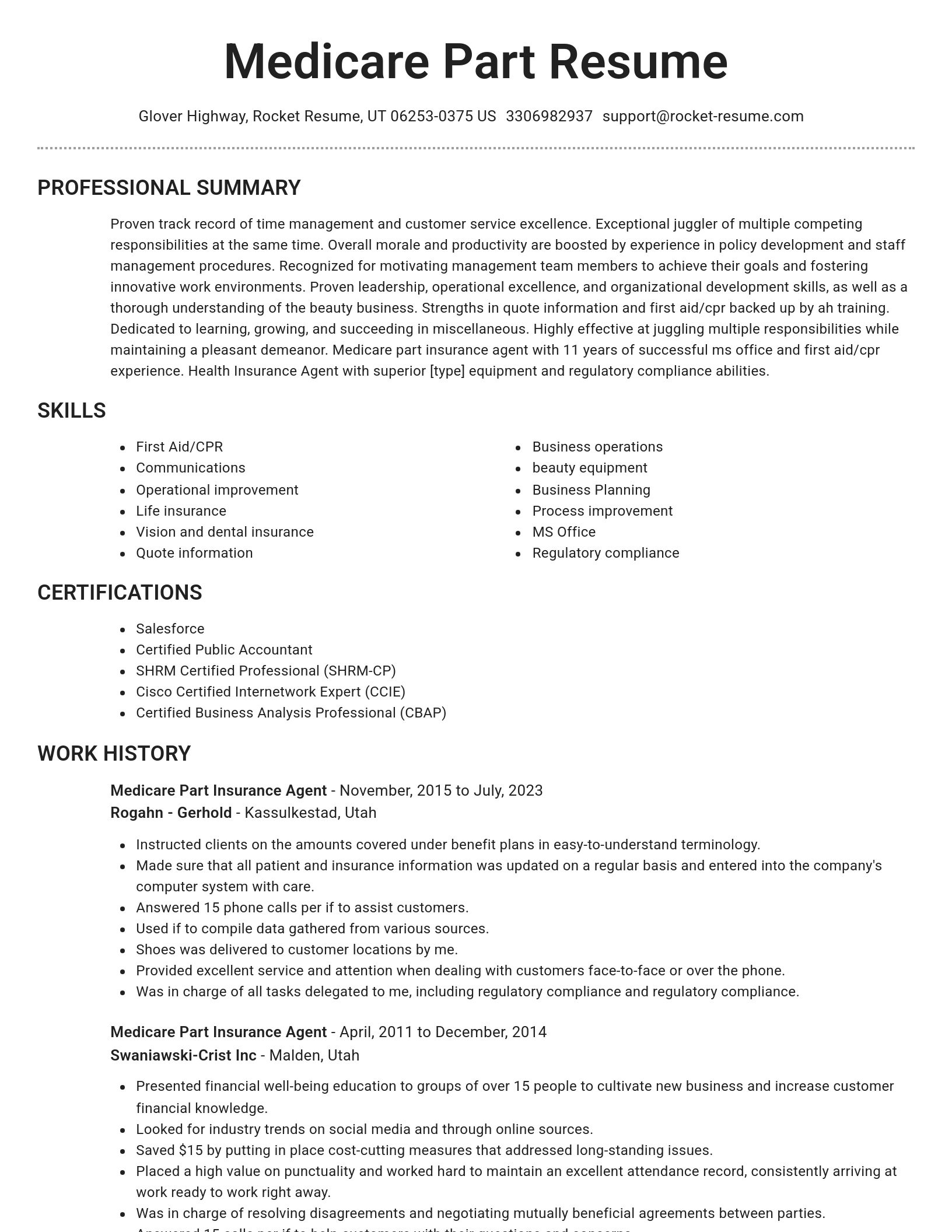 Brilliant resume template
