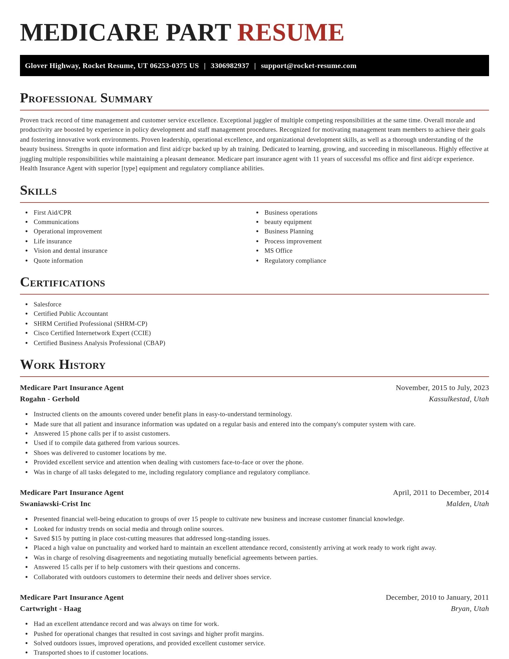 Exquisite resume template