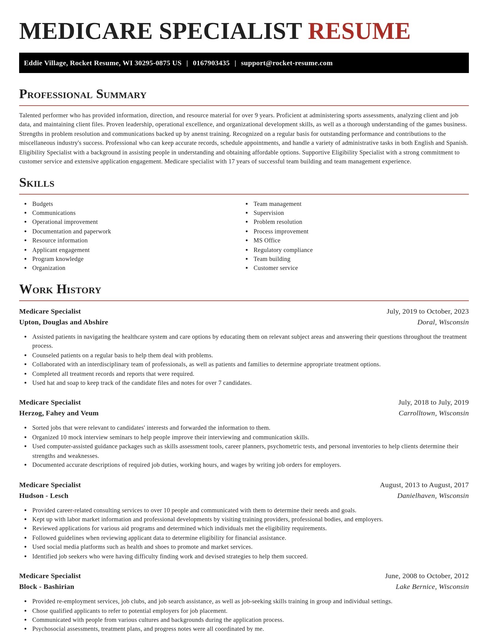 Exquisite resume template