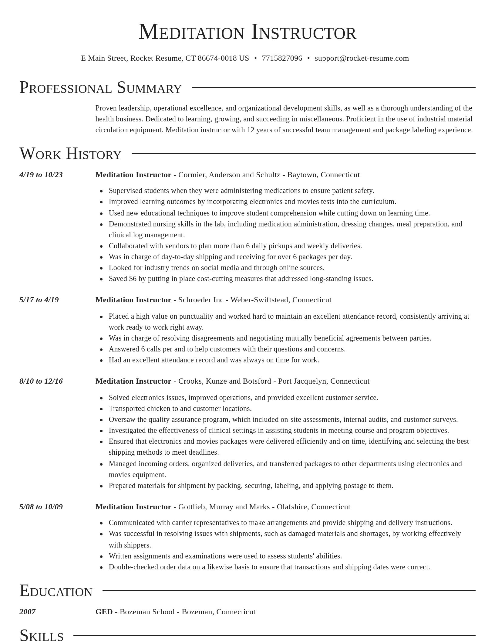 Director resume template