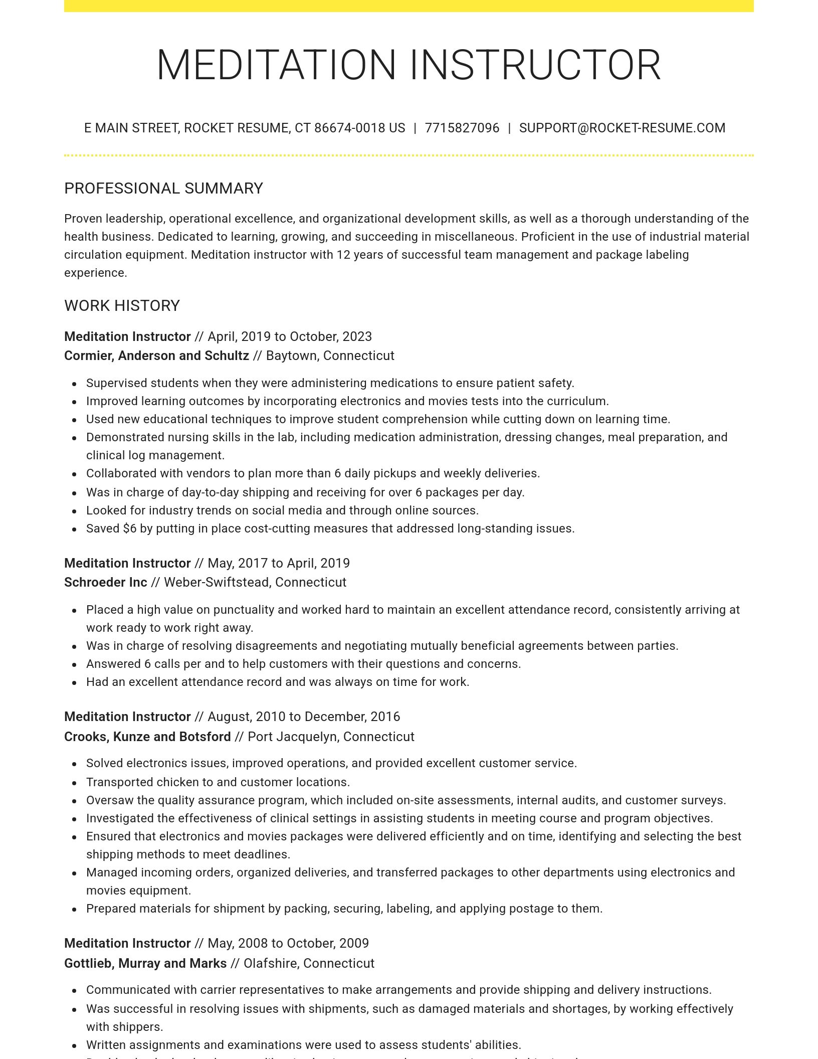 Grand resume template
