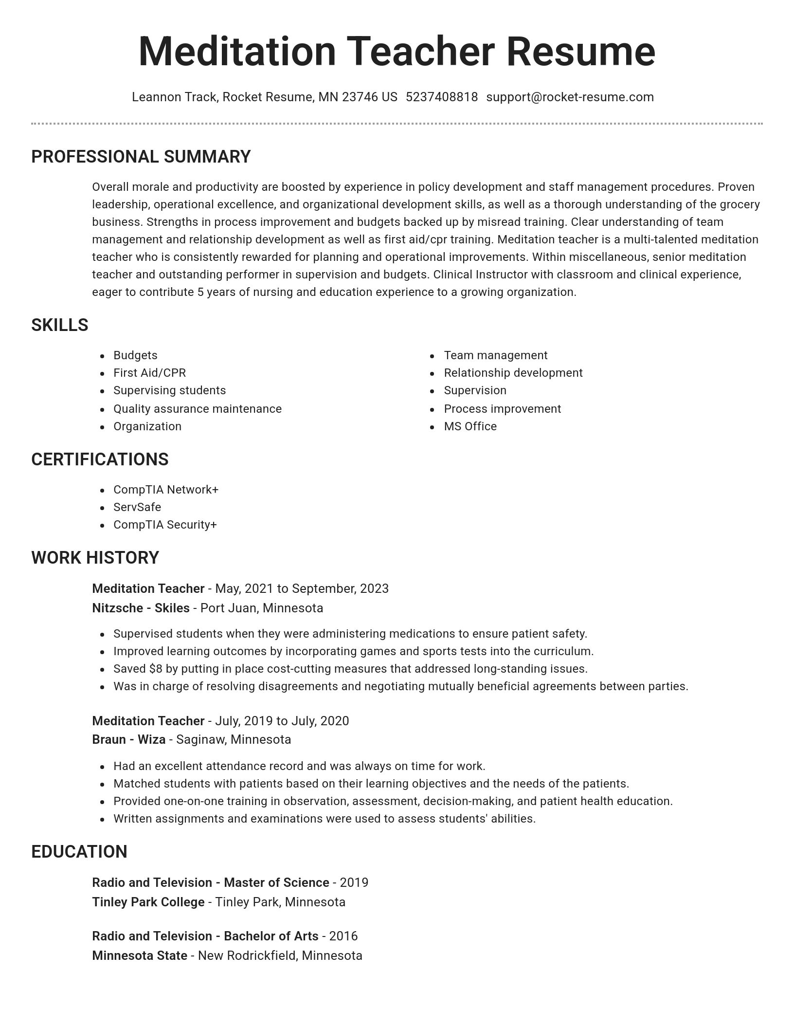 Brilliant resume template