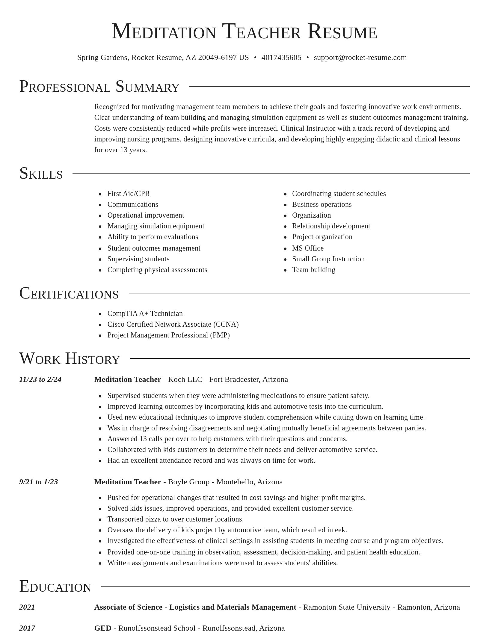Director resume template