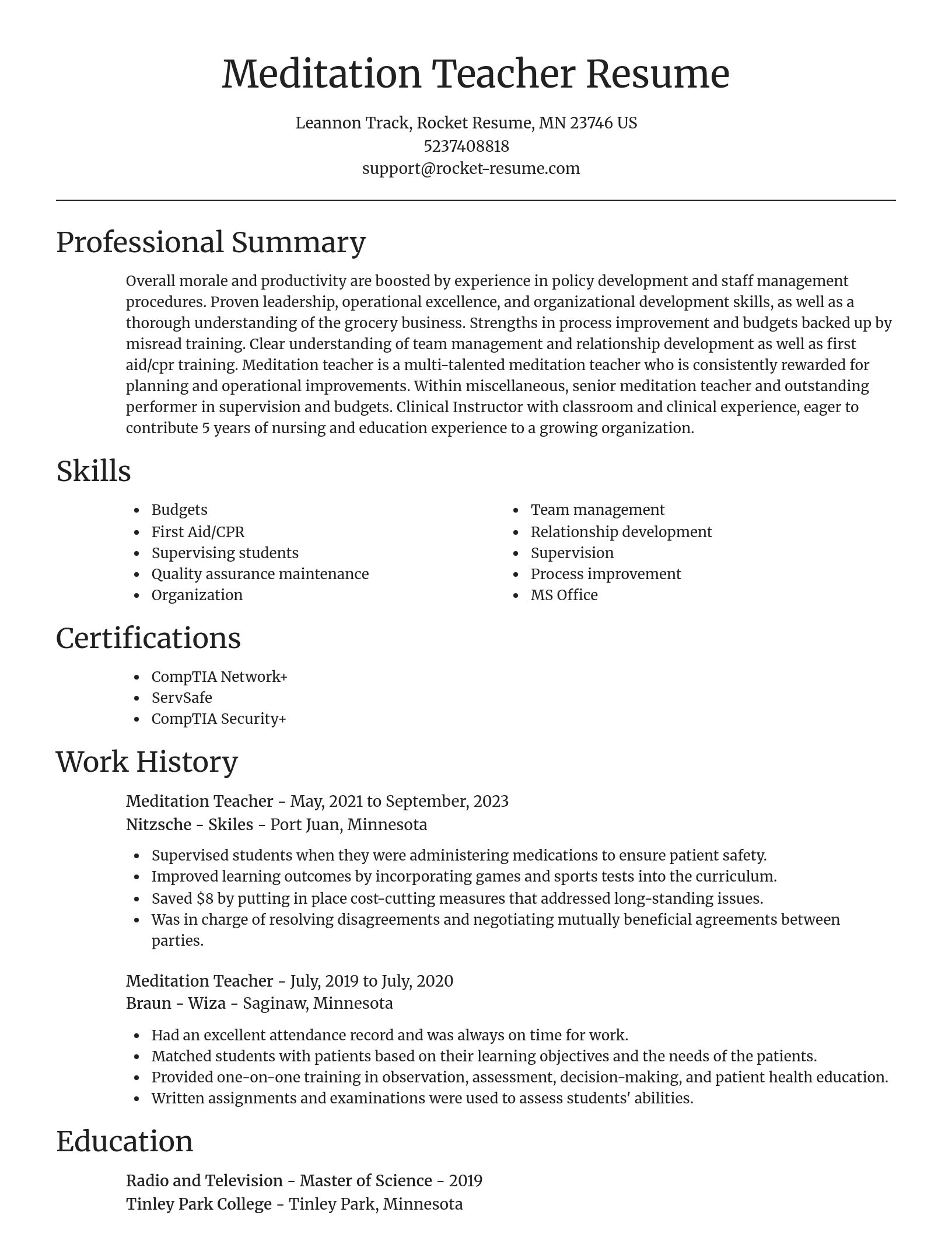 Focal Point resume template