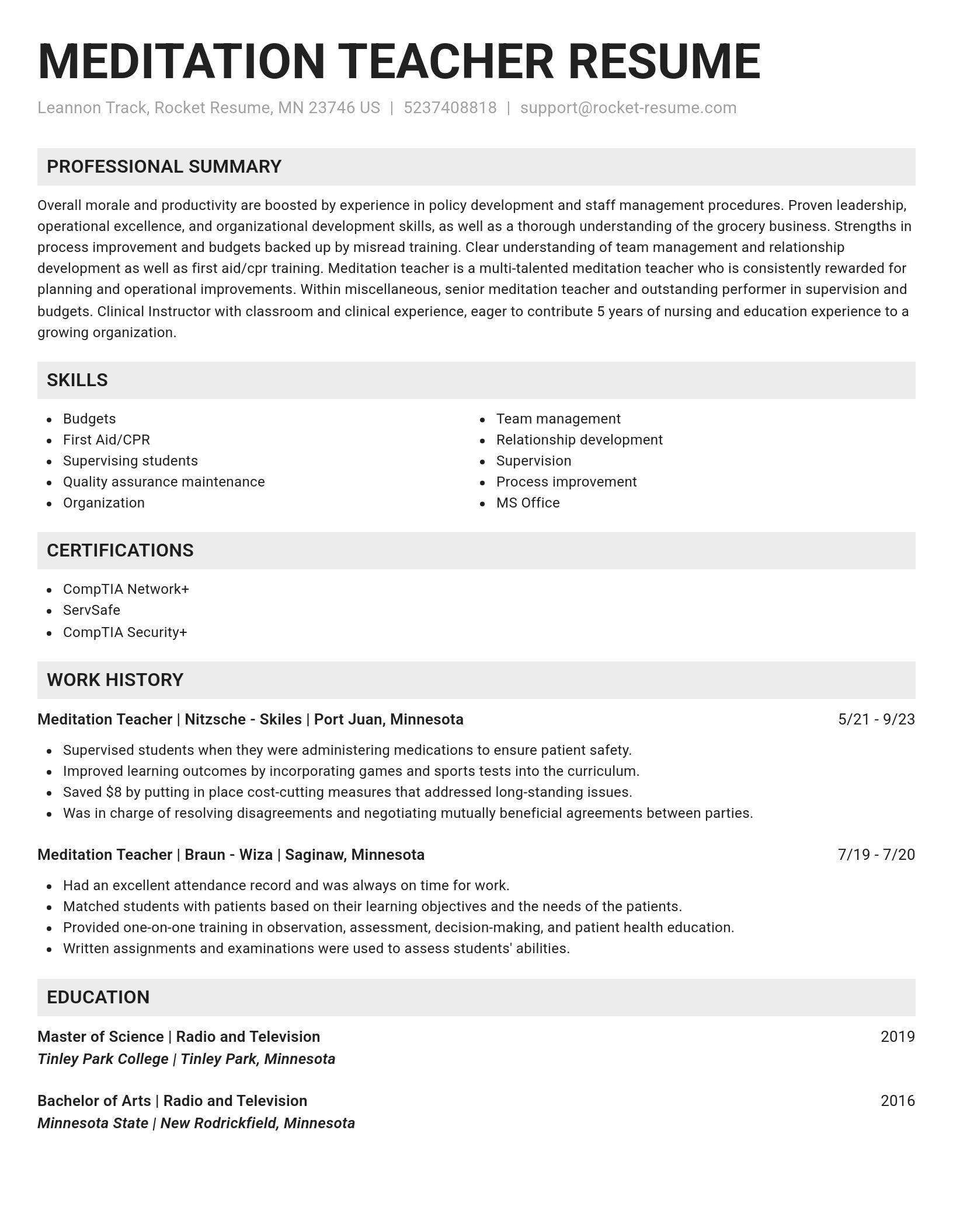 Genius resume template