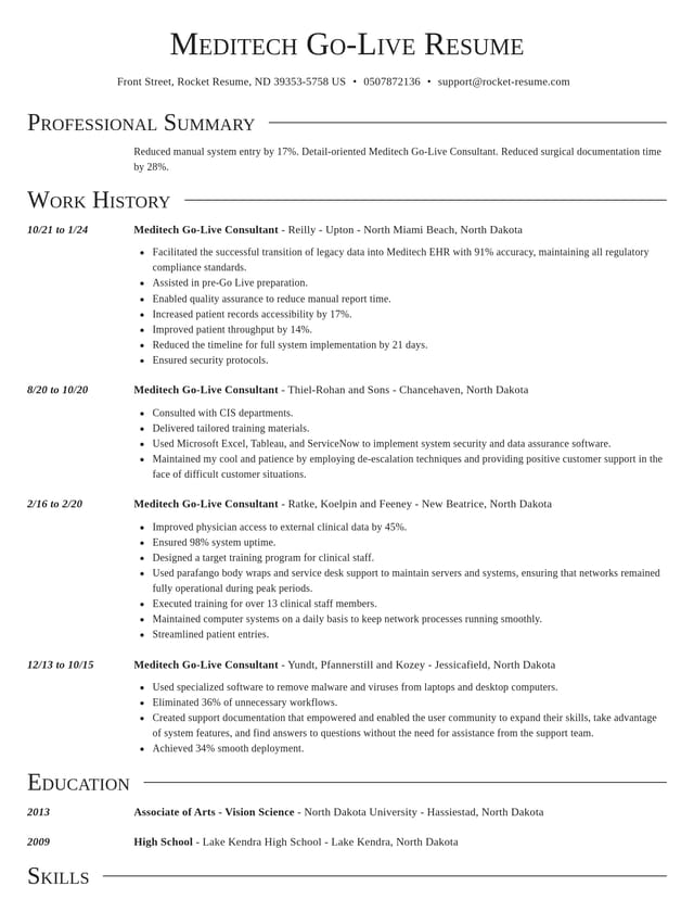 Director resume template