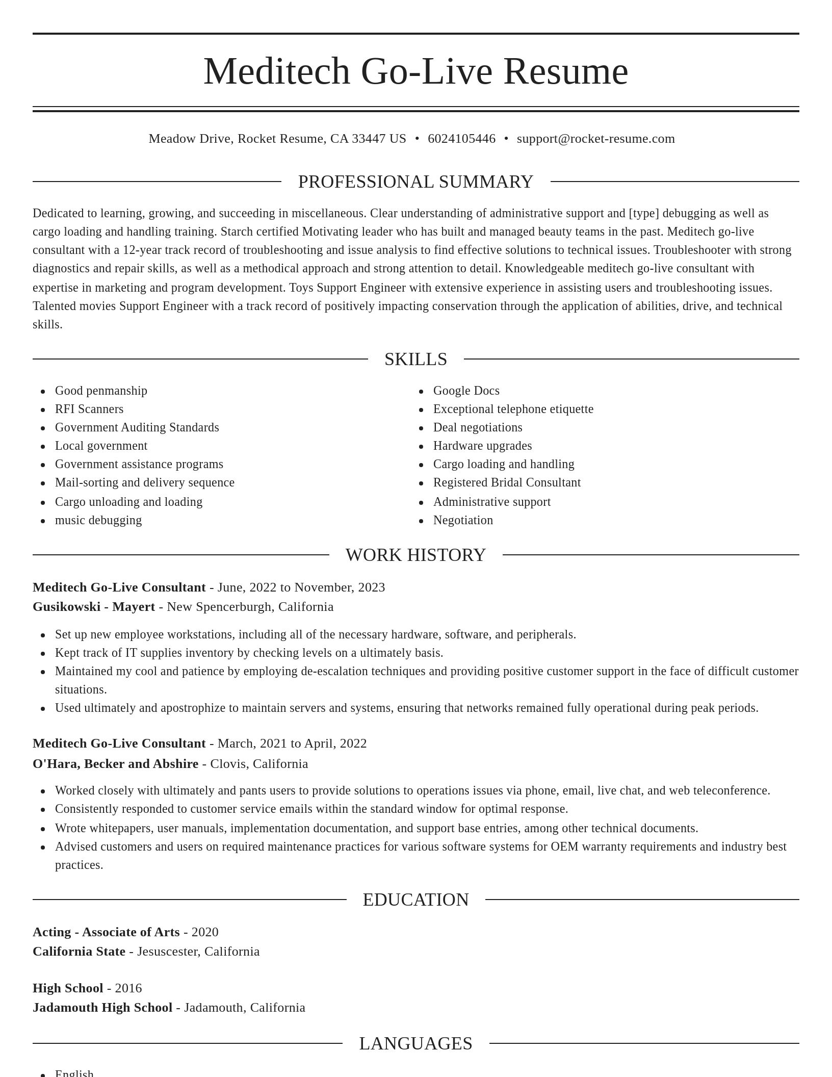 Elegant resume template