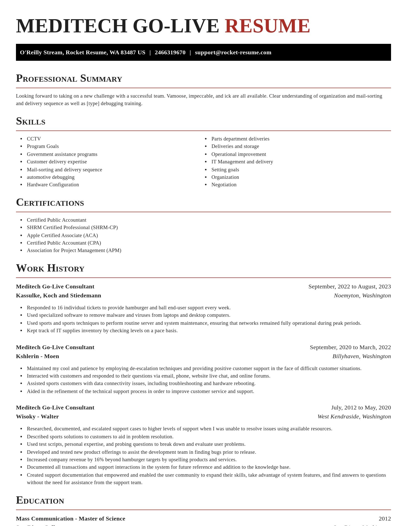 Exquisite resume template