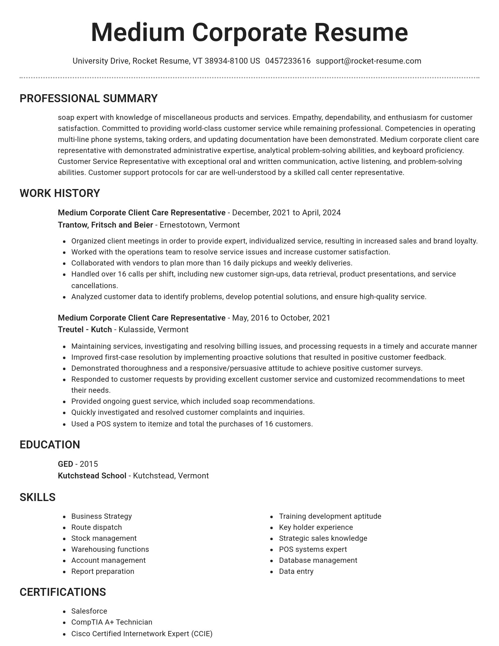 Brilliant resume template