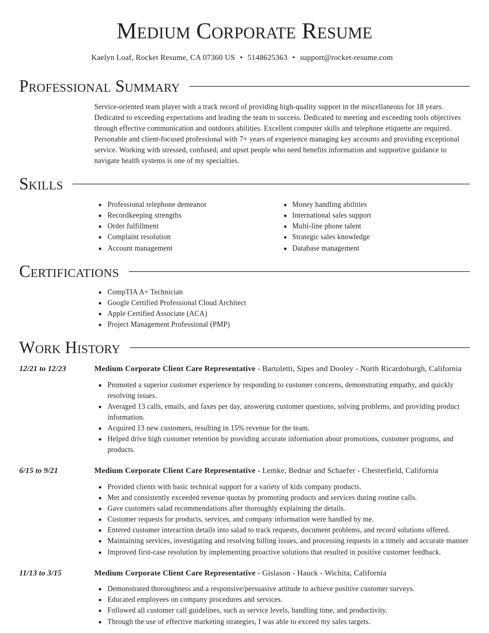 Director resume template