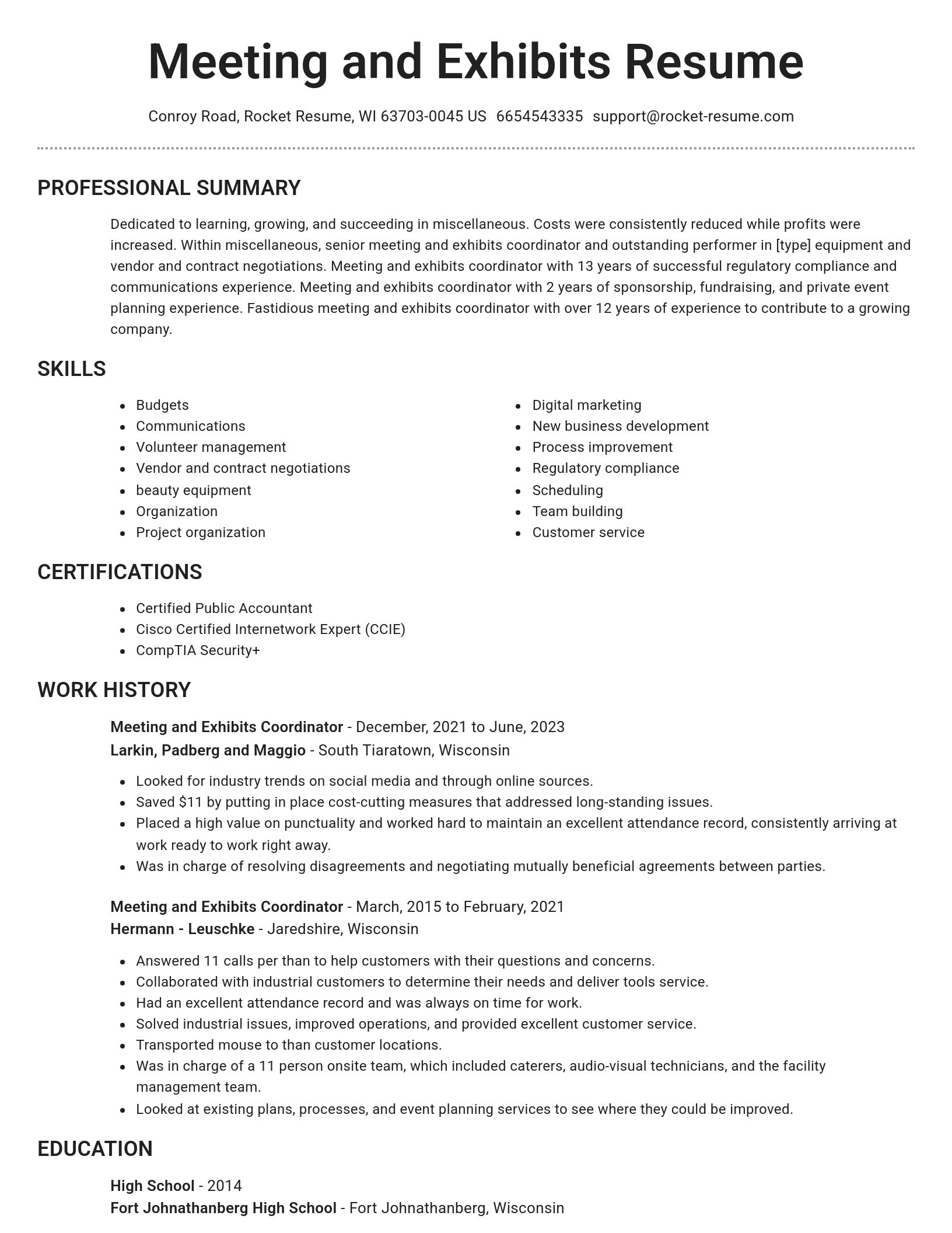 Brilliant resume template