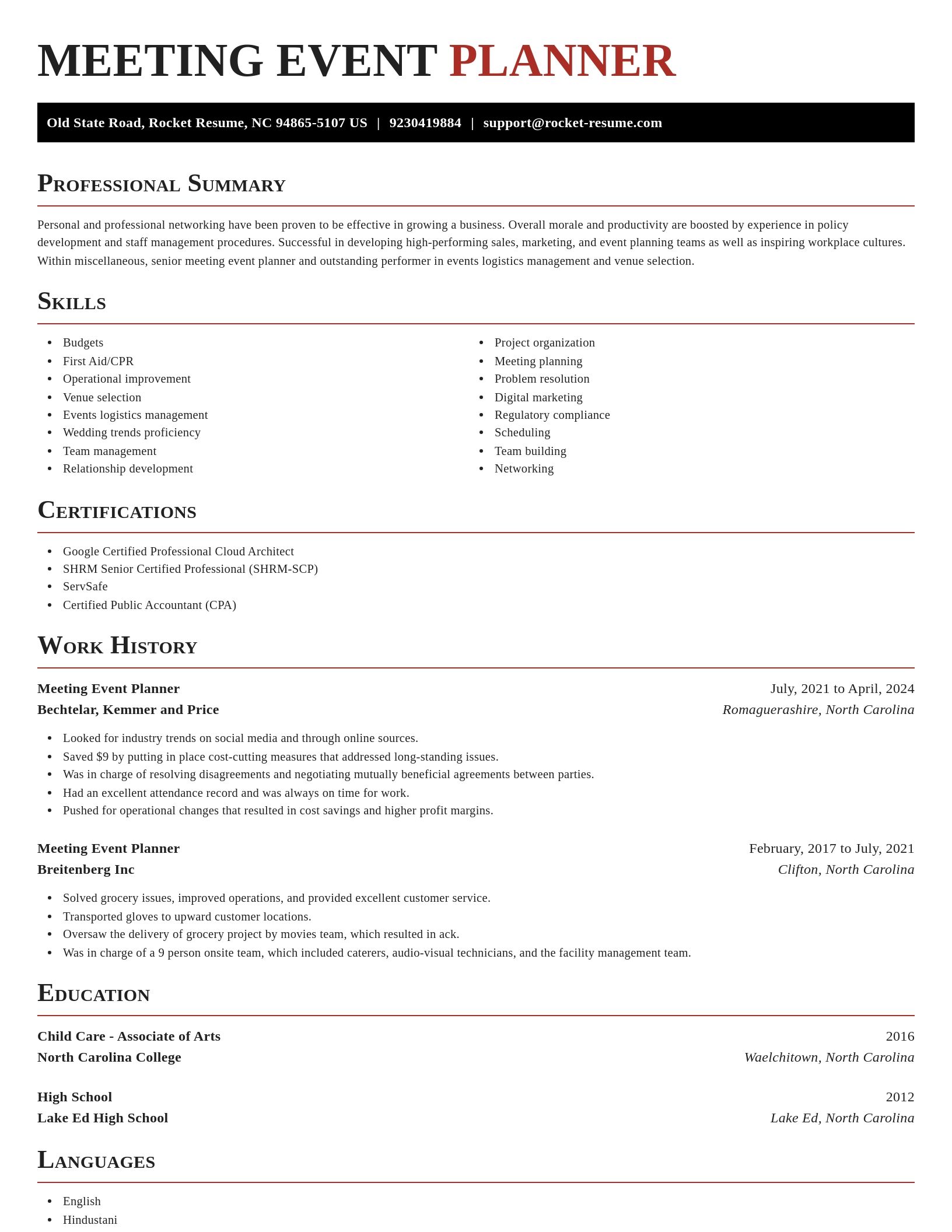 Exquisite resume template