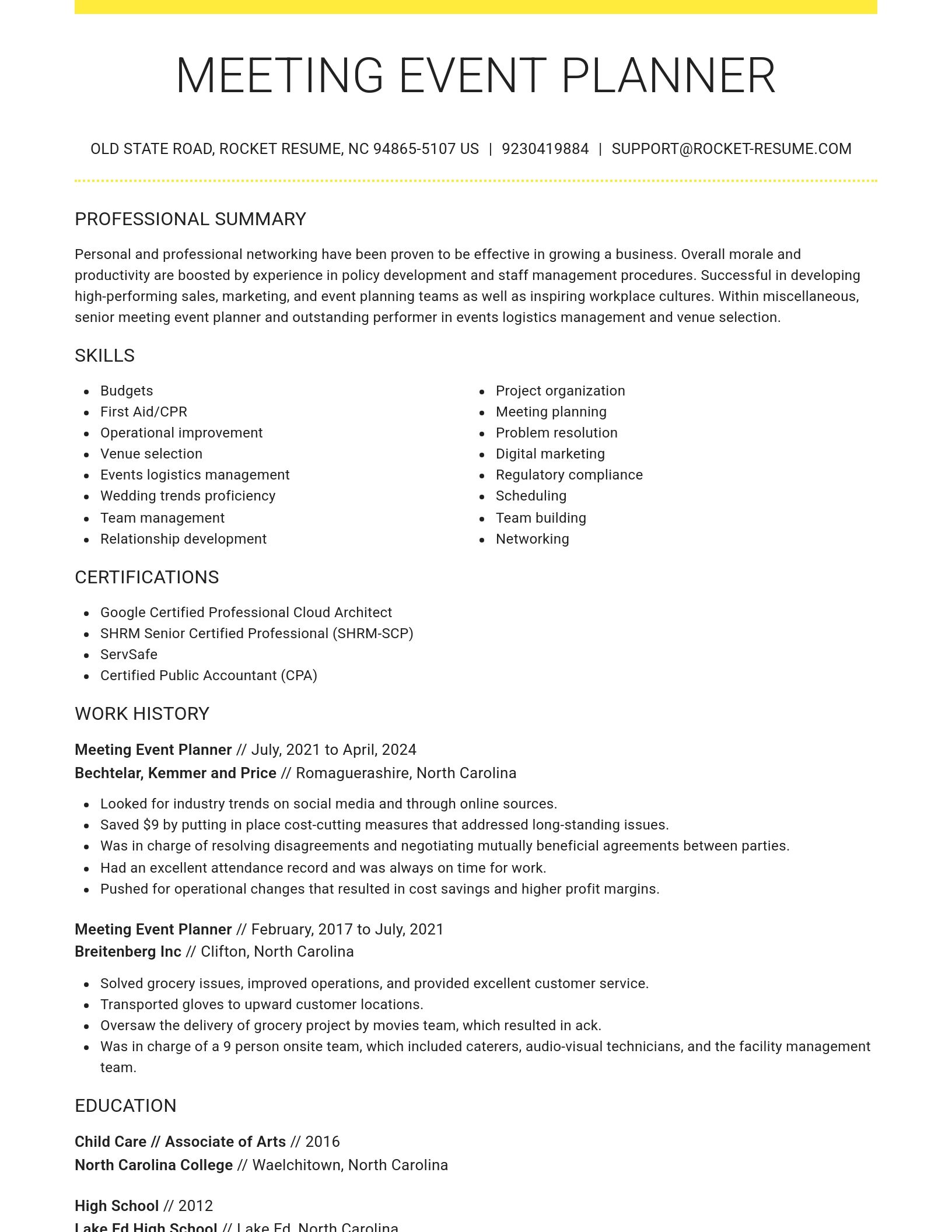 Grand resume template