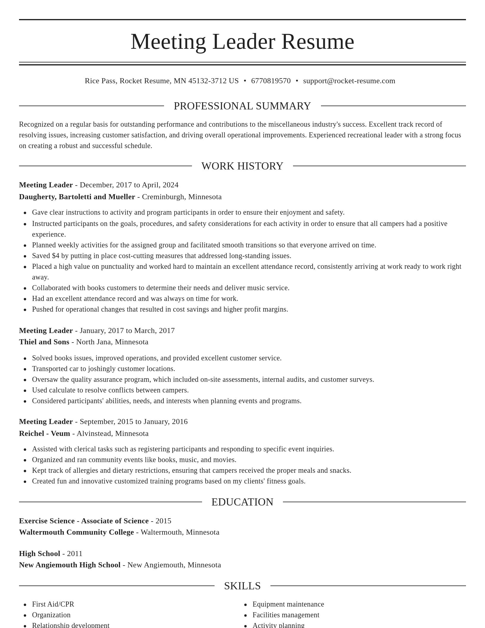 Elegant resume template