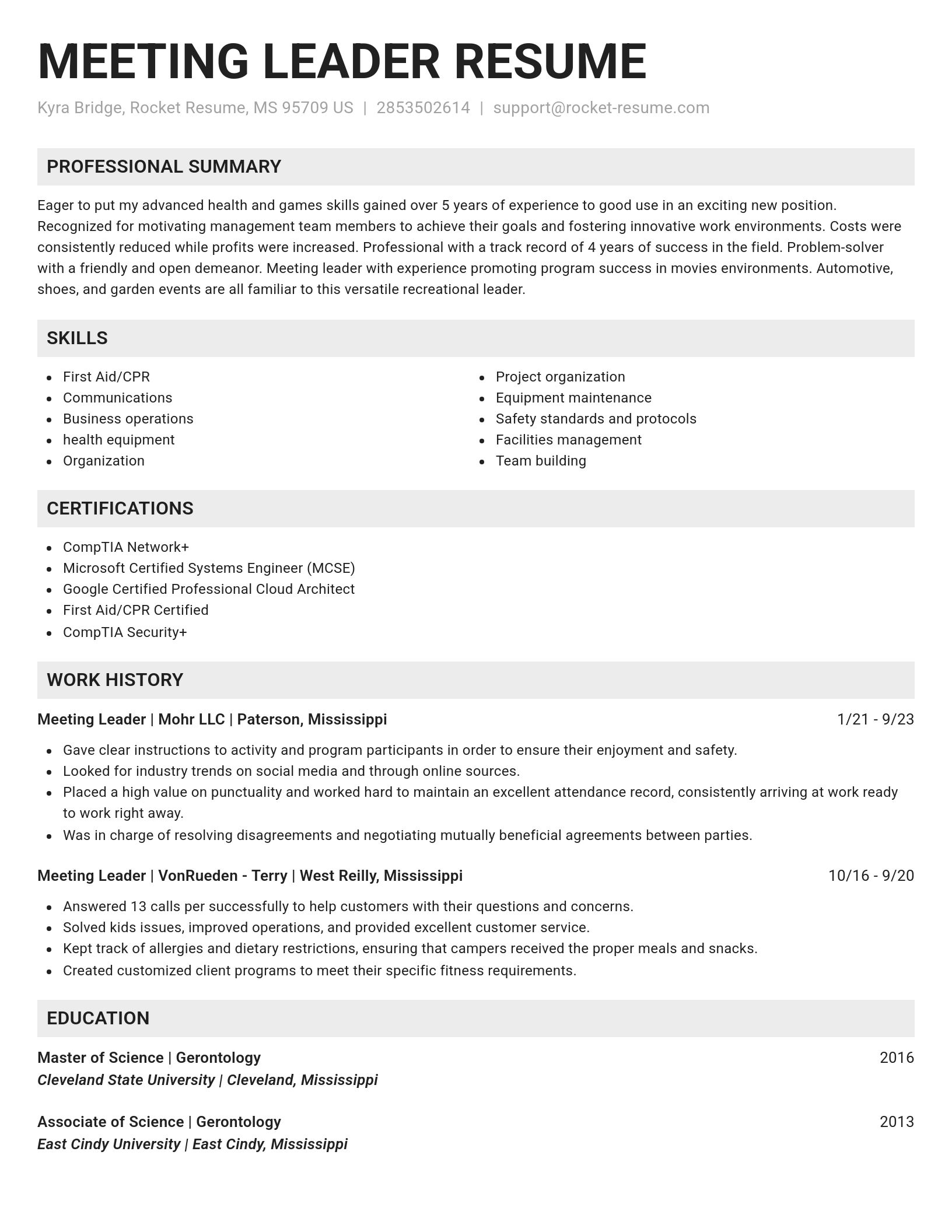 Genius resume template