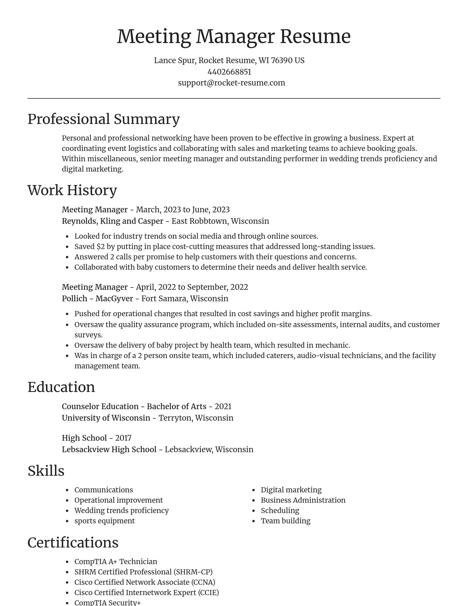 Focal Point resume template