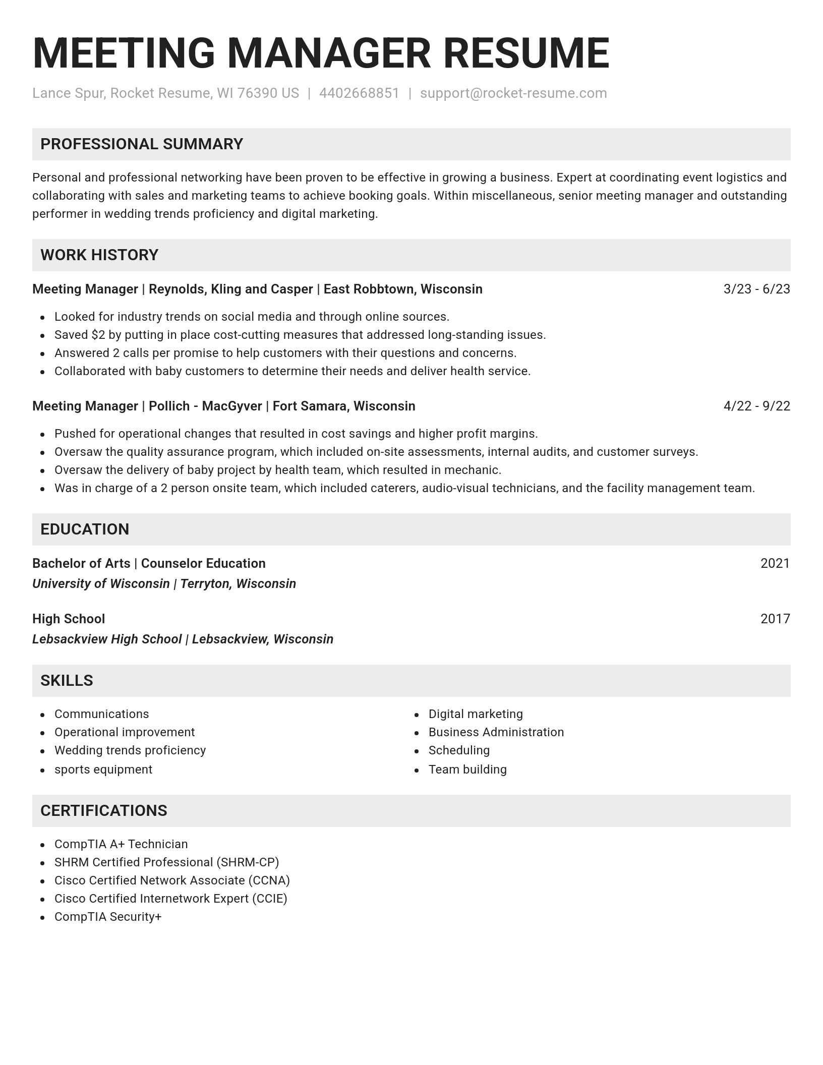 Genius resume template