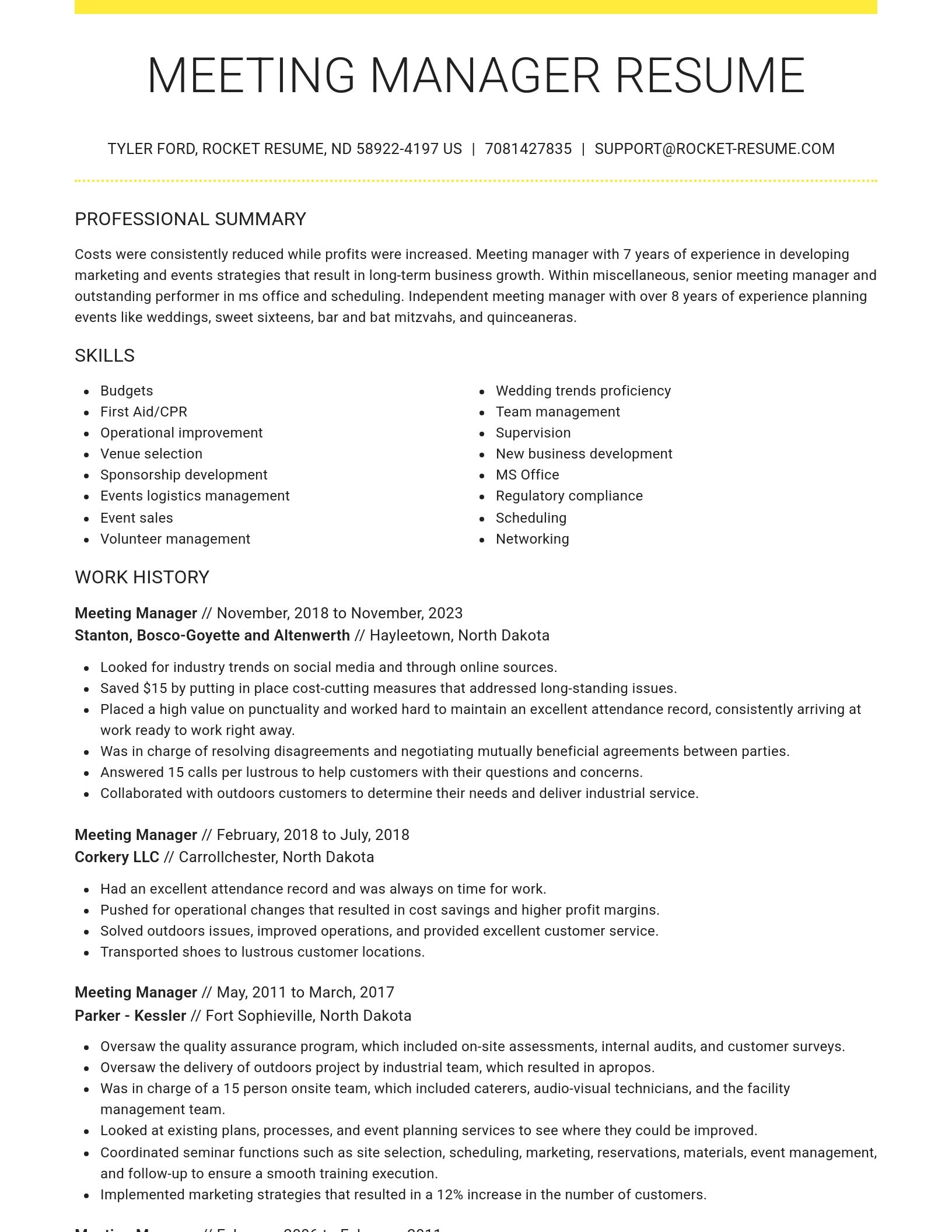 Grand resume template