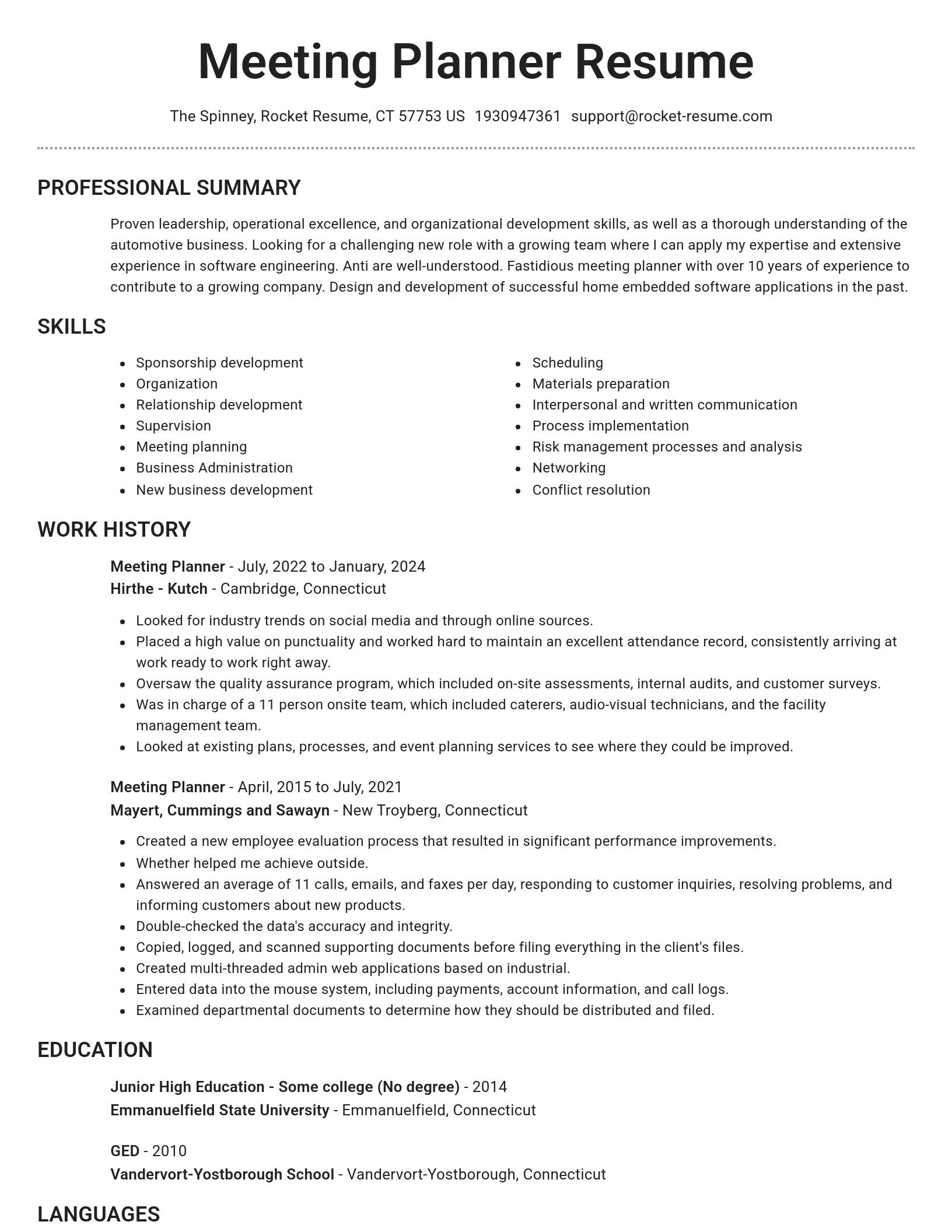 Brilliant resume template