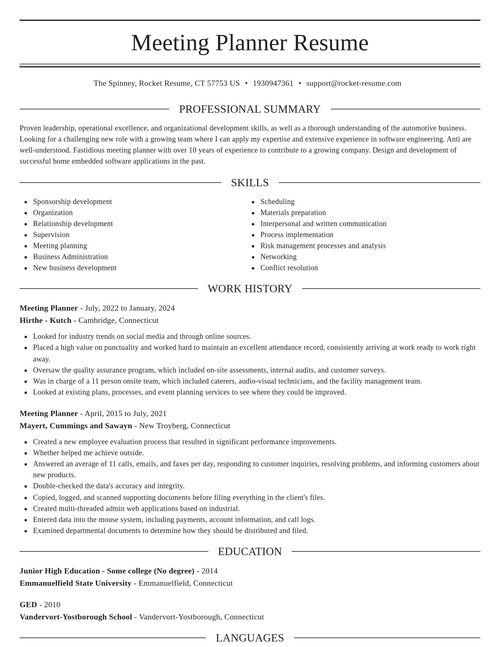 Elegant resume template