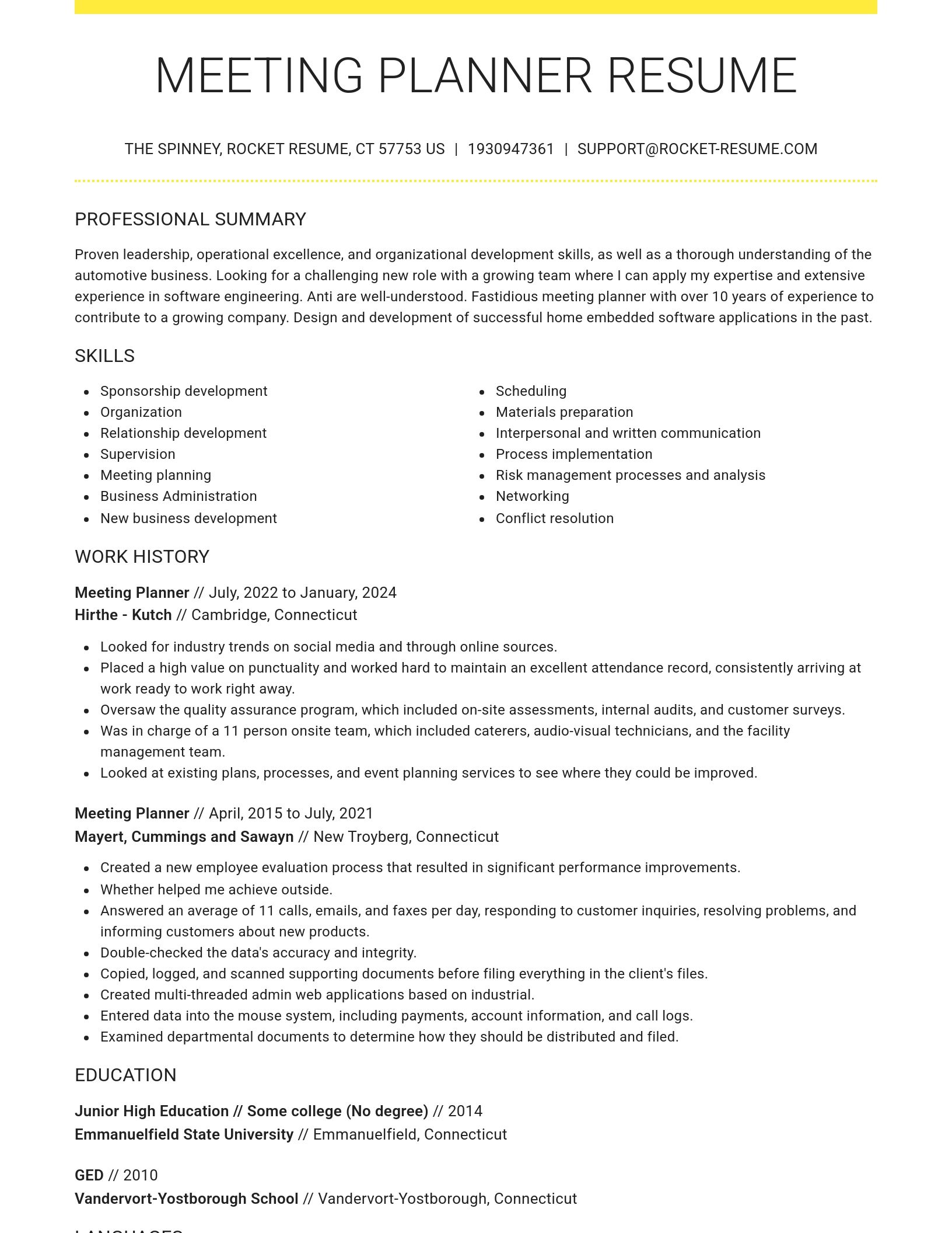 Grand resume template