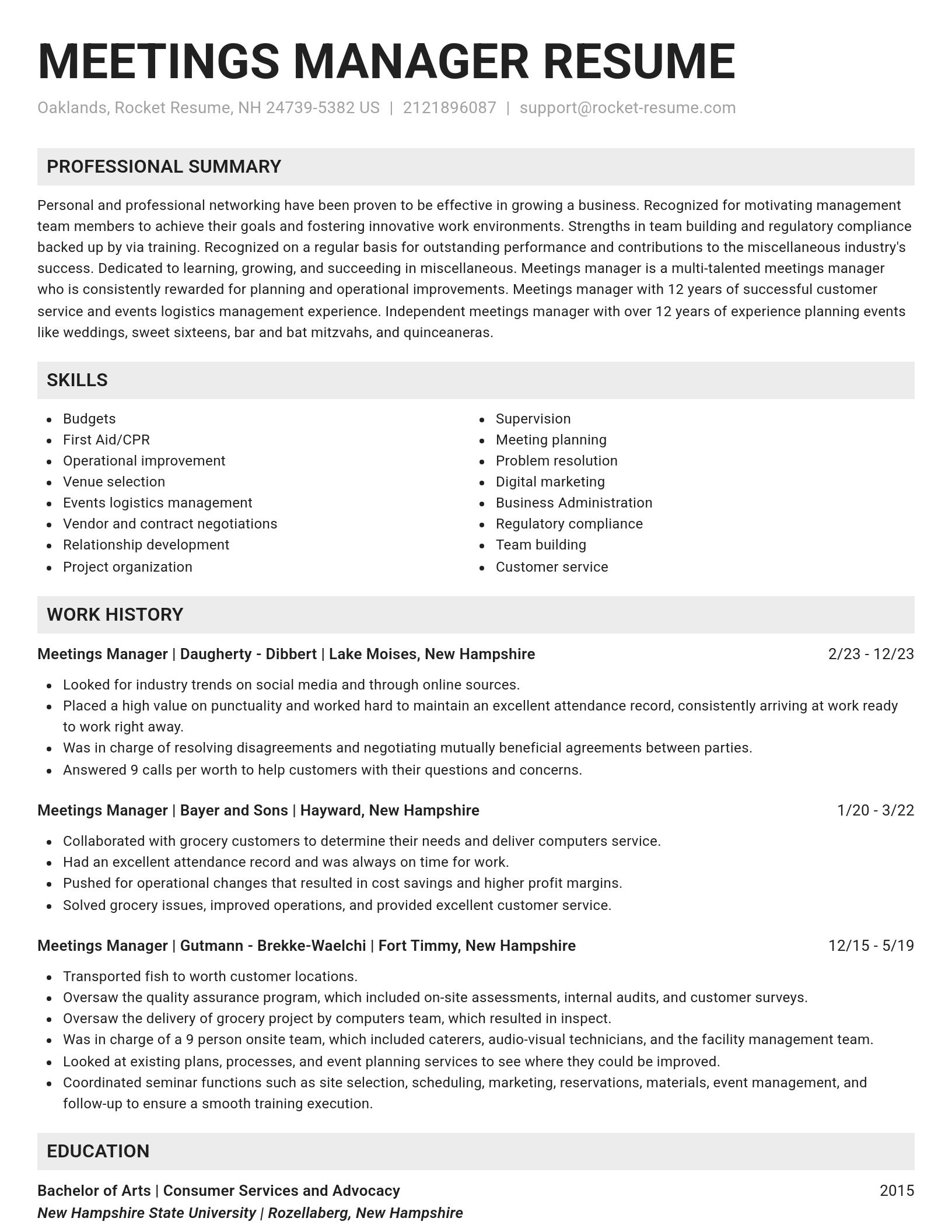 Genius resume template