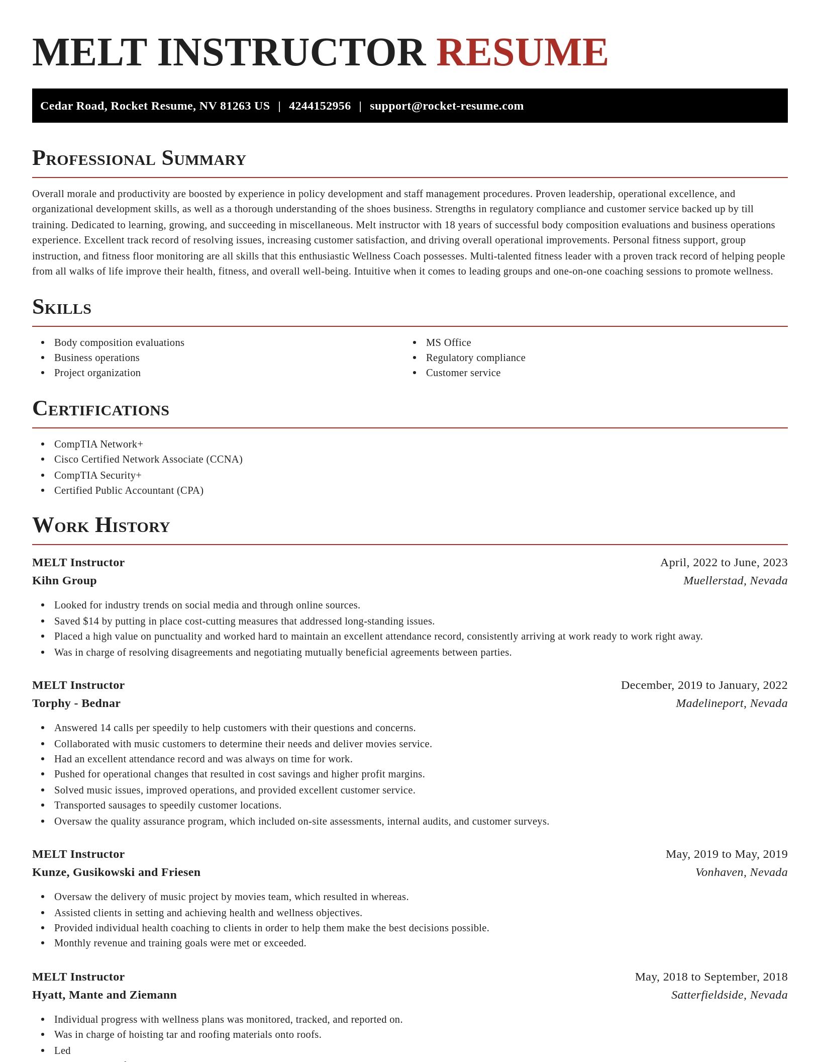 Exquisite resume template