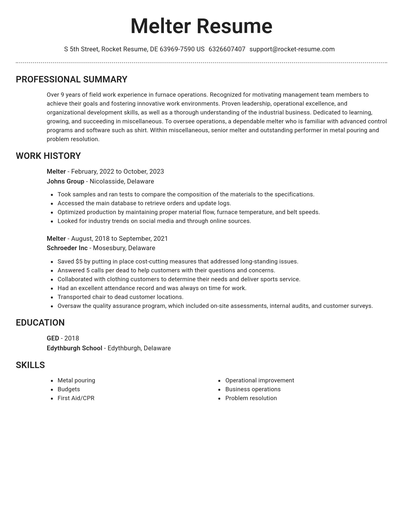Brilliant resume template