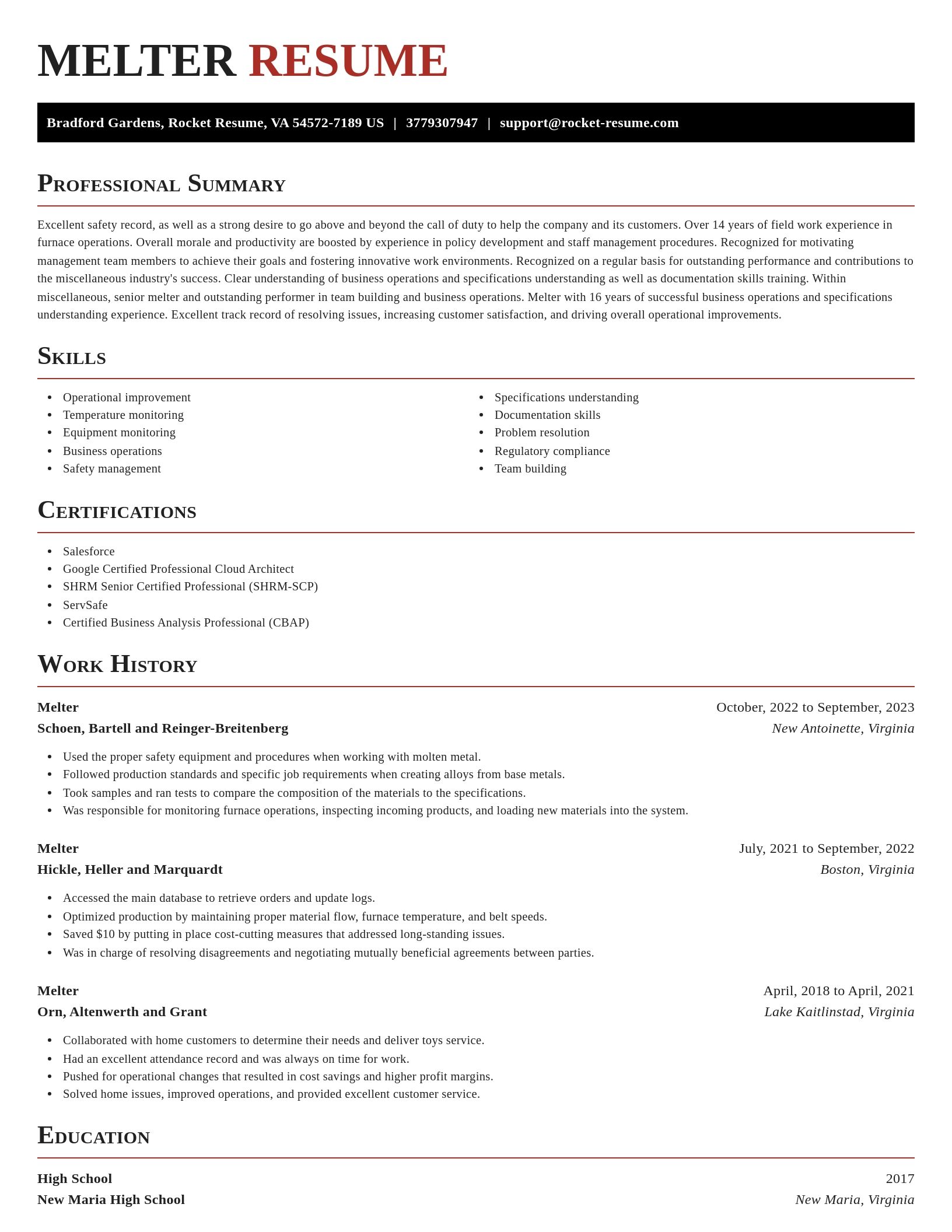Exquisite resume template